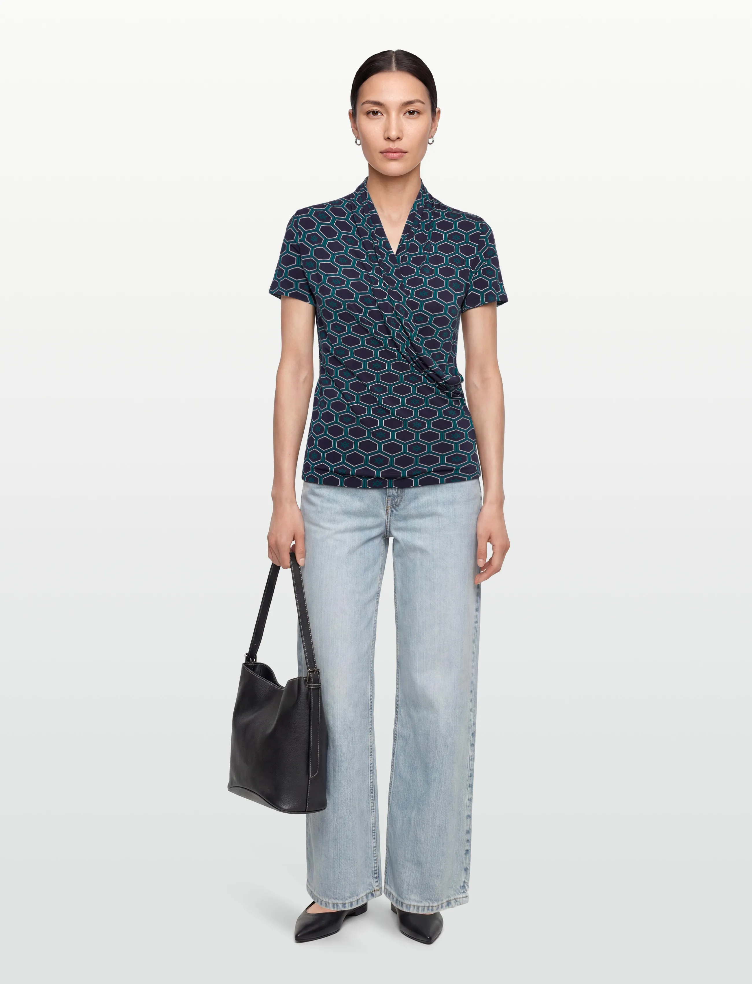 Andiata Fifi 2 - T-Shirts & Tops - ANDIATA MONOGRAM / navy