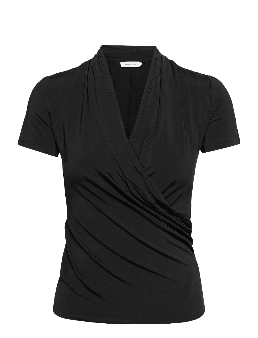 Andiata - Fifi 2 Top - kurzärmelige blusen - black - 0