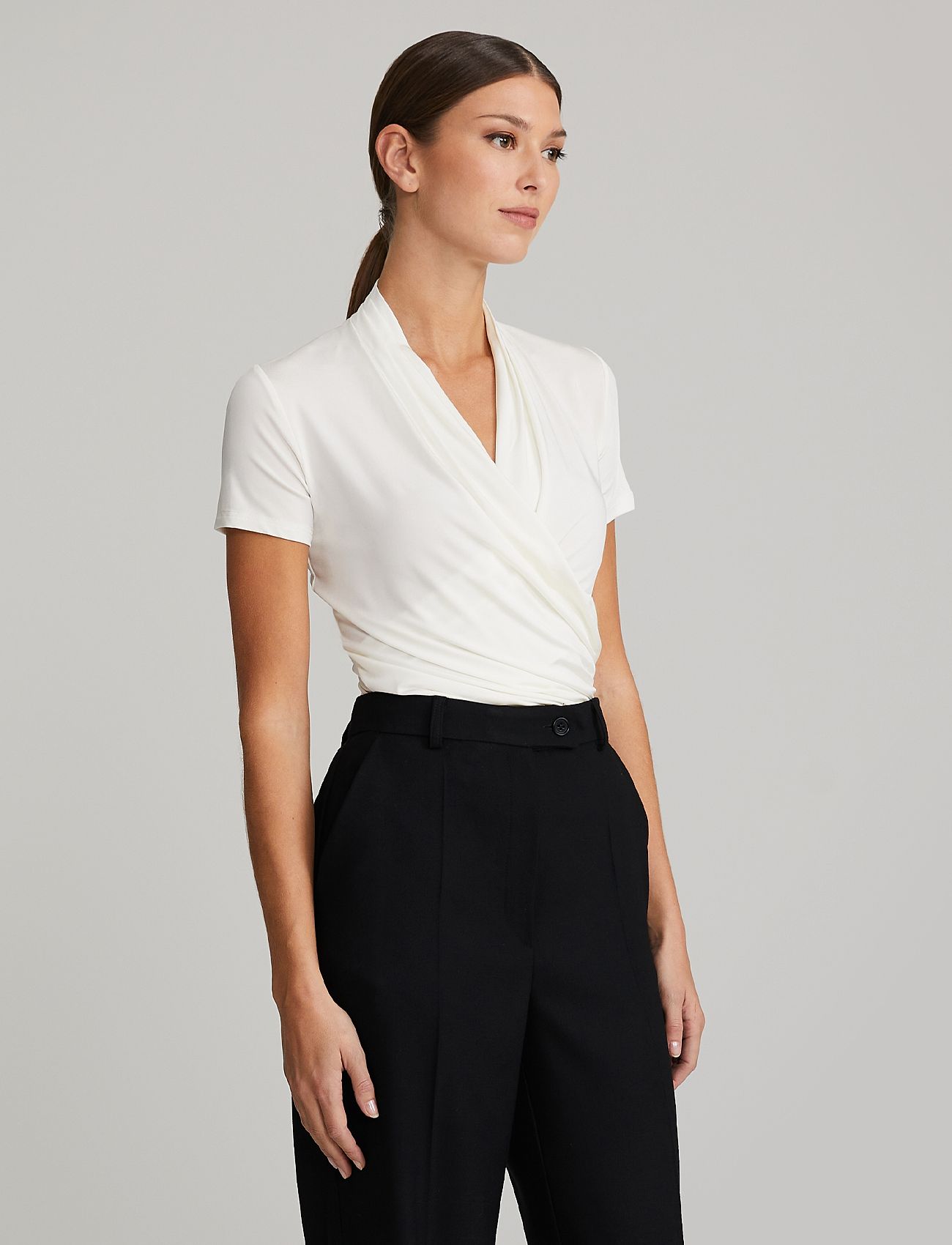 Andiata - Fifi 2 Top - short-sleeved blouses - chalk white - 3