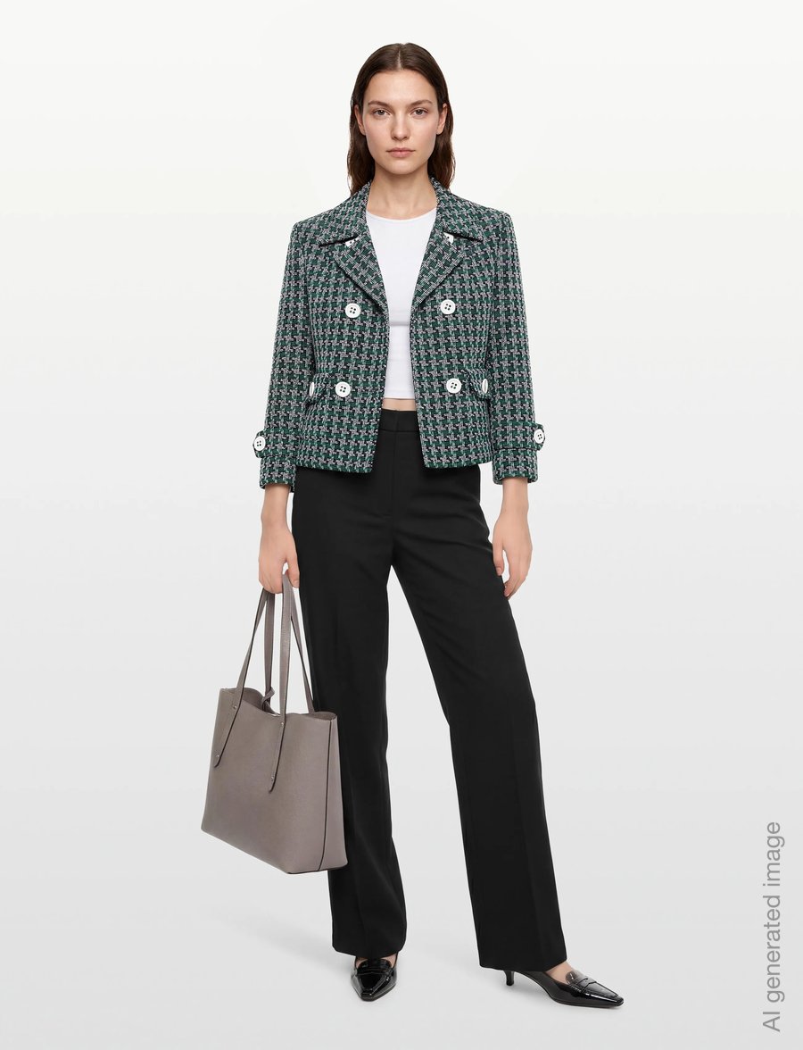 Andiata - Glynn - cropped-blazer - navy checks - 0