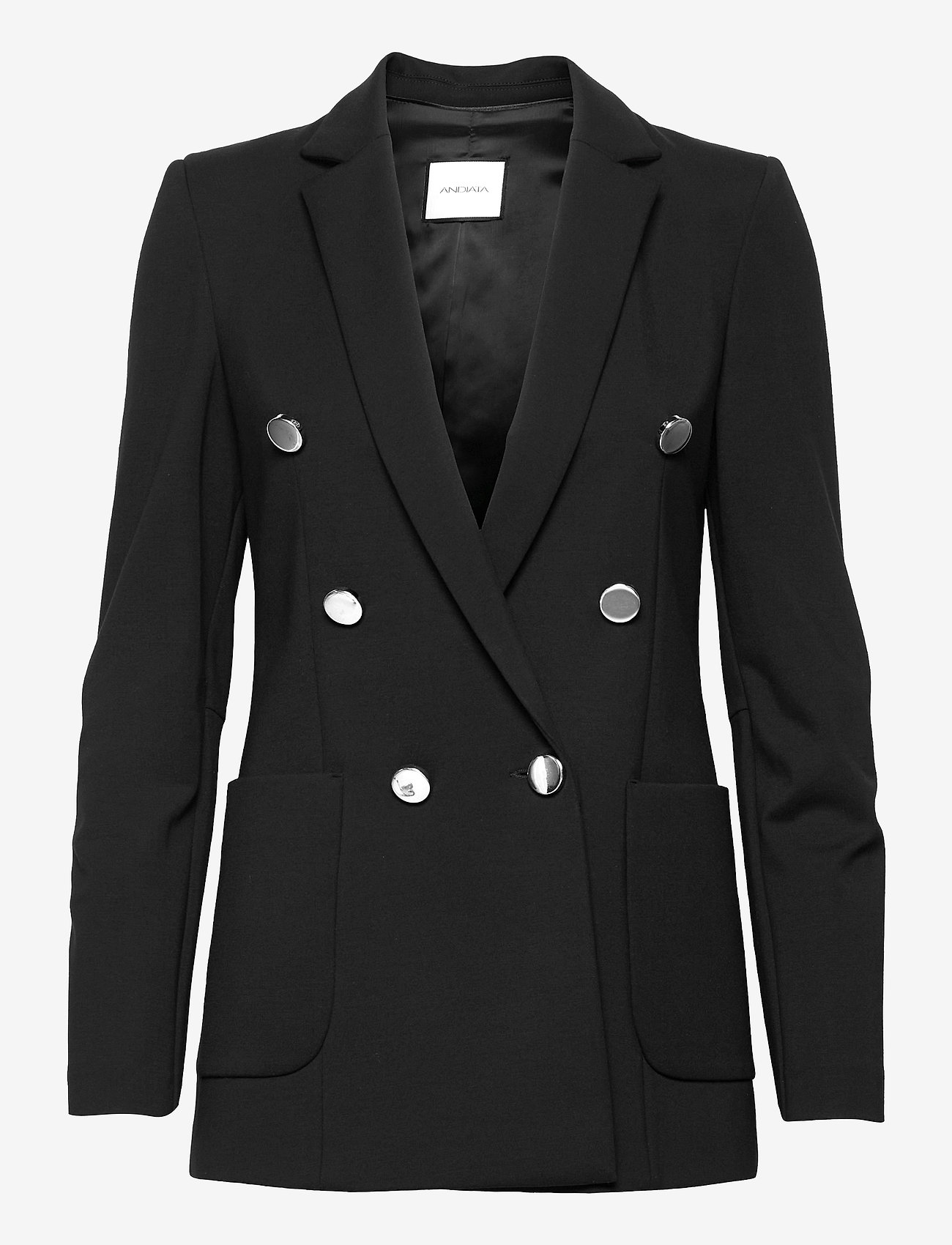 Andiata - Jenner Jersey Blazer - dobbeltradede blazere - black - 1