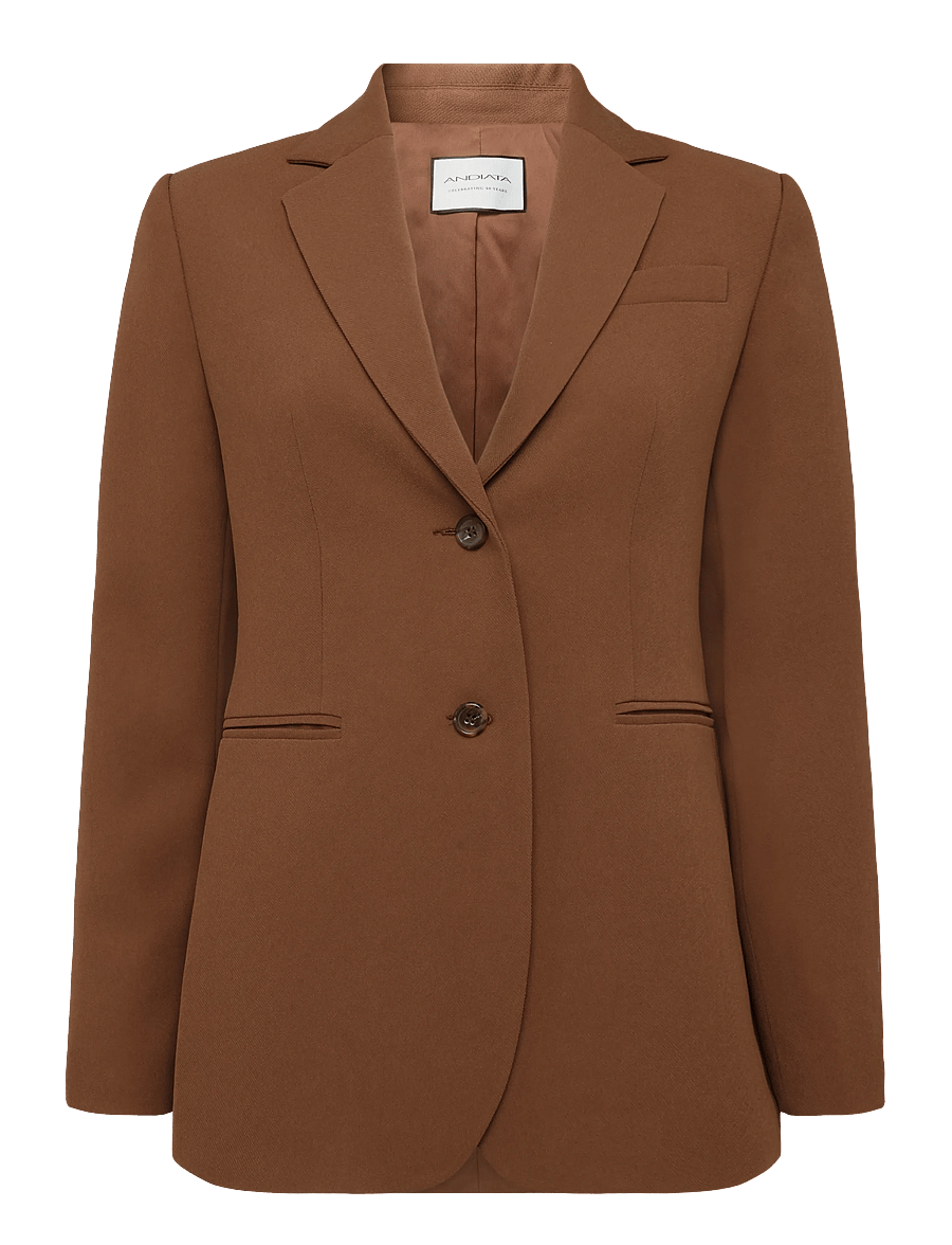 Andiata - Brette blazer - single breasted blazers - cinnamon - 0