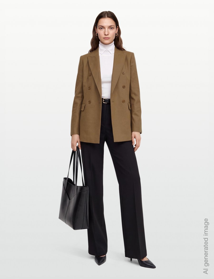 Andiata - Traci W blazer - zweireihige blazer - biscotti - 0