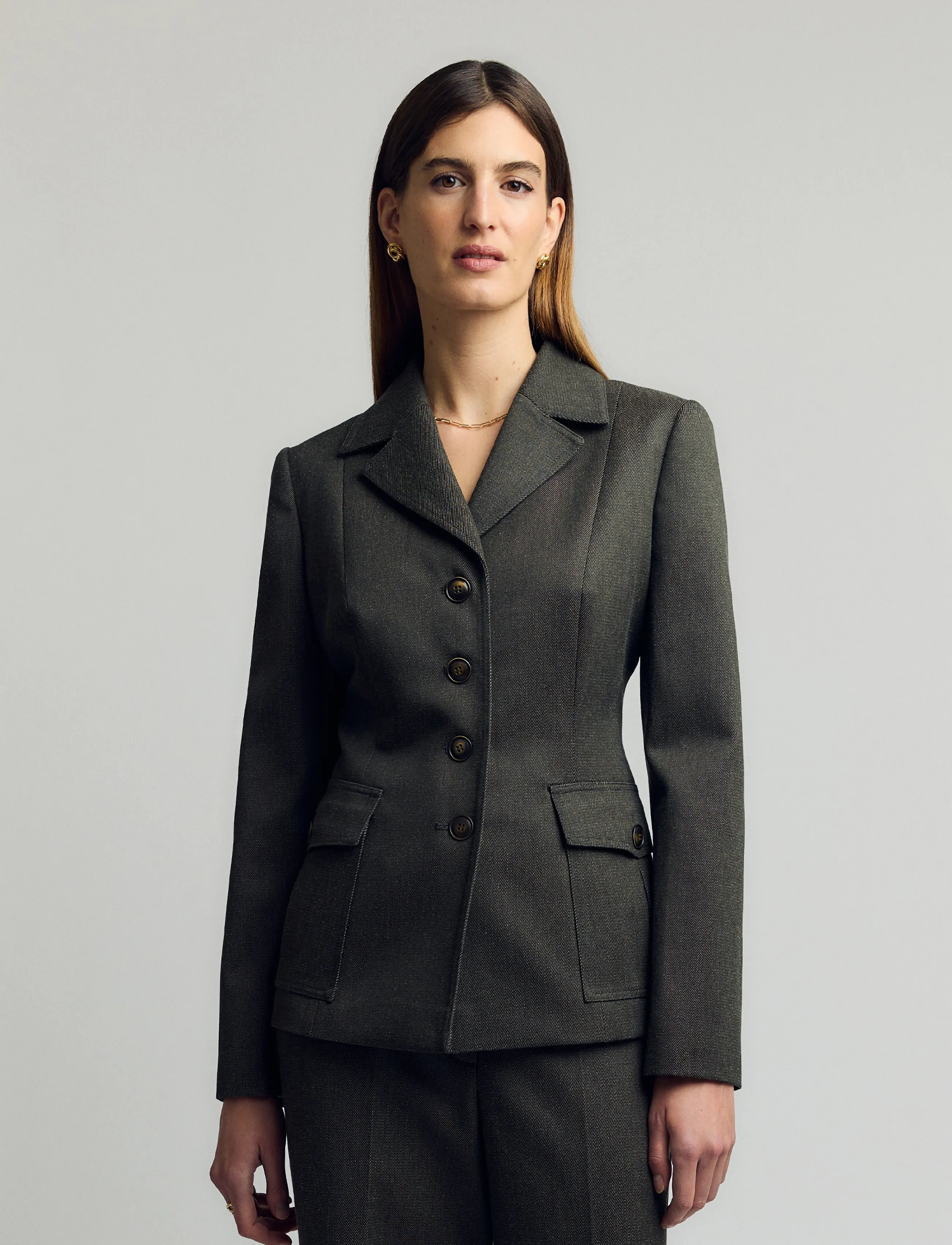 Andiata Letya Blazer, 38, Khaki green, Blazere > Enkeltradede Blazere, Dame