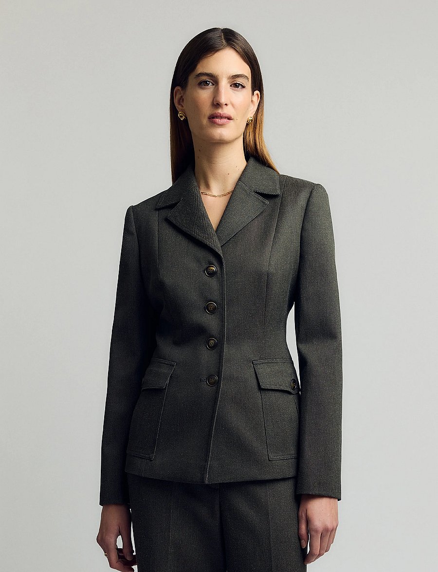Andiata - Letya blazer - enkelknäppta kavajer - dark olive - 0