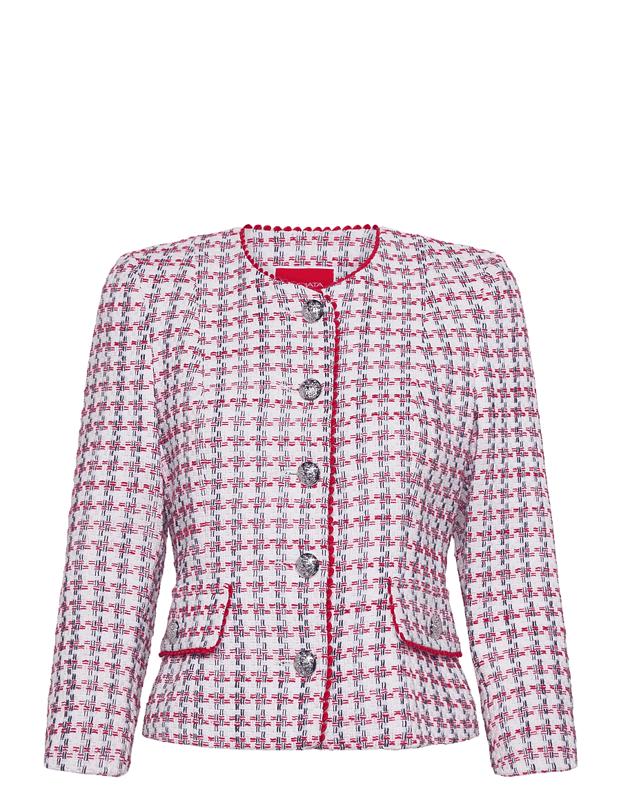 Andiata - Lesley 2 - bouclé - red checks - 1