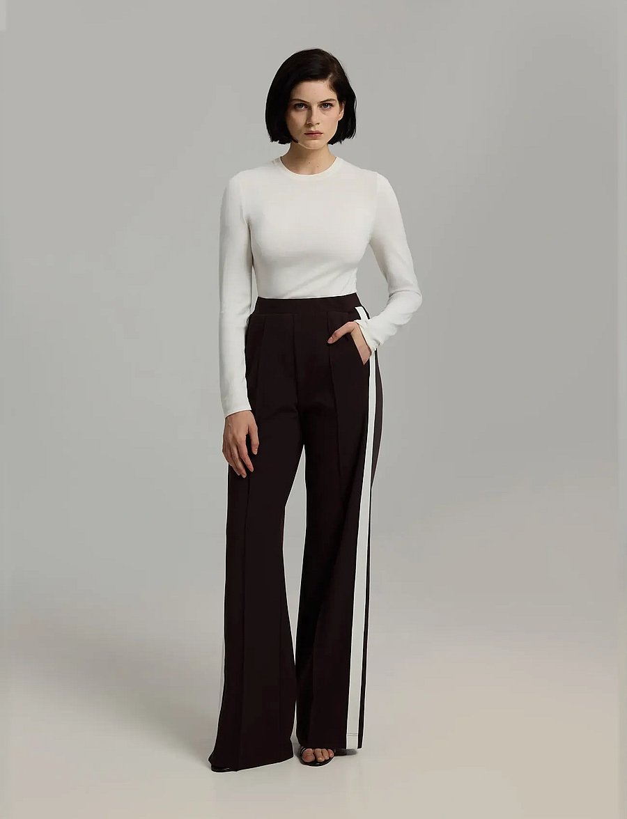 Andiata - Marly - wide leg trousers - mocha - 0