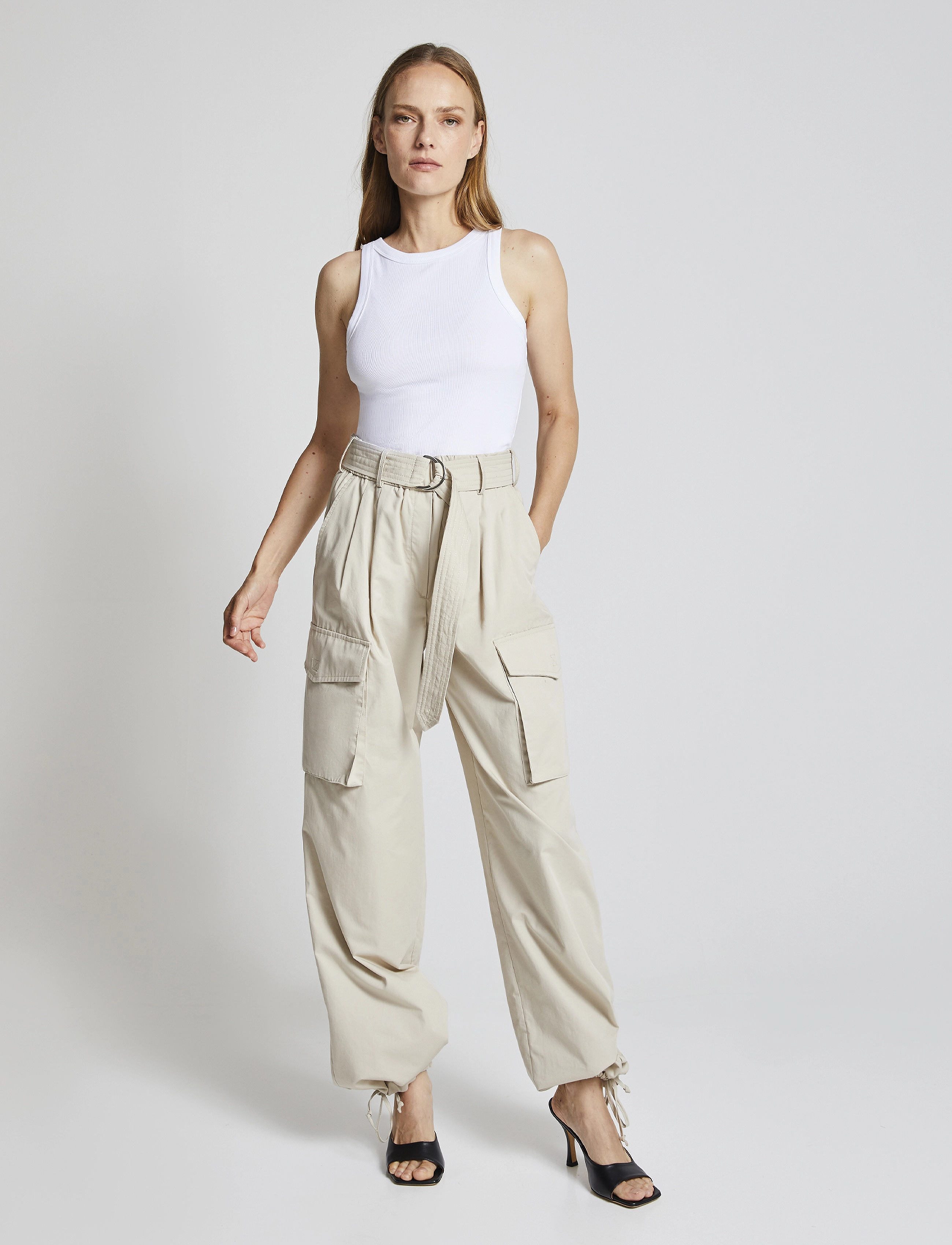 Andiata - Shiri Cargo Pants - champagne beige - 3
