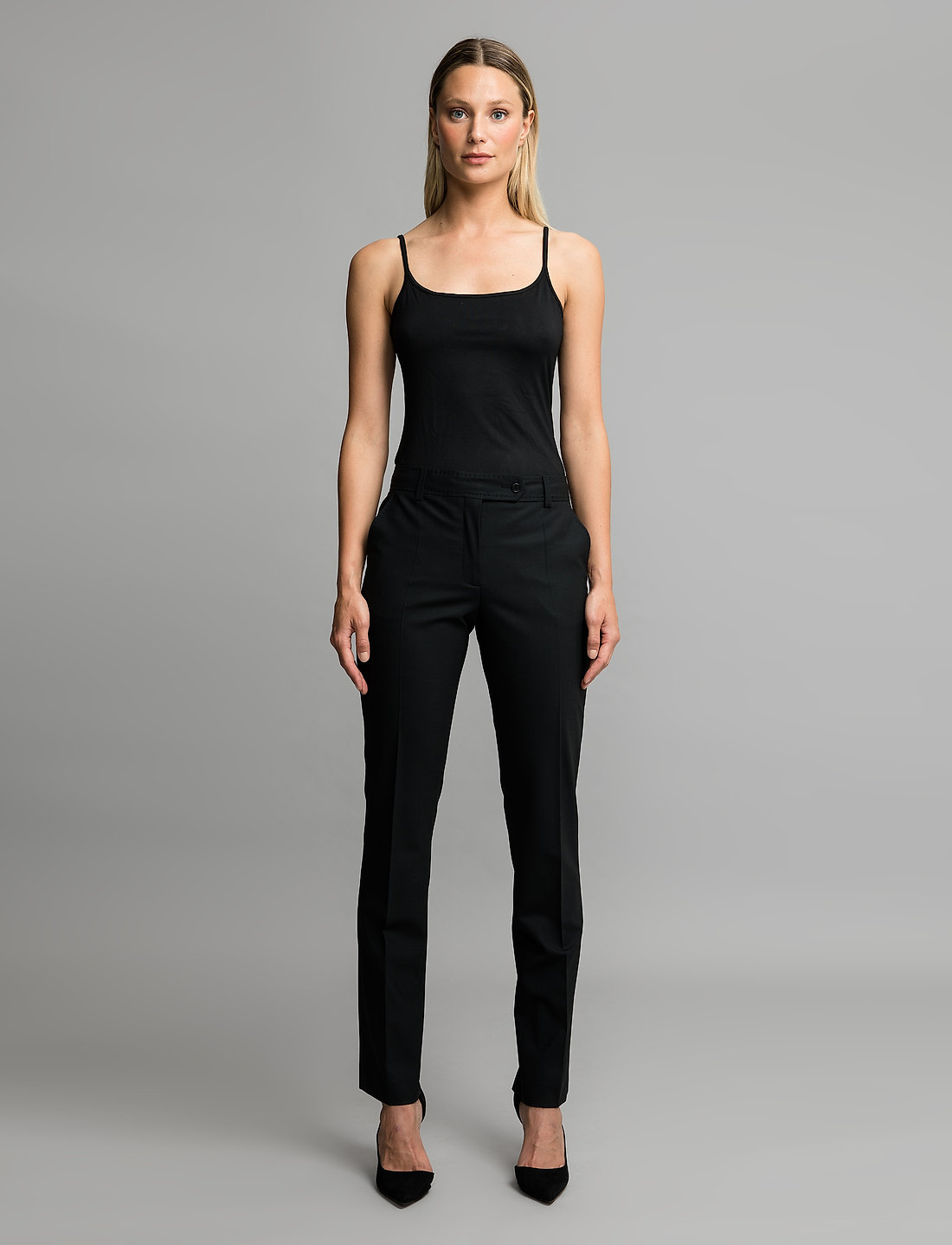 Andiata - Sanna 2 Trousers - kostymbyxor - black - 0