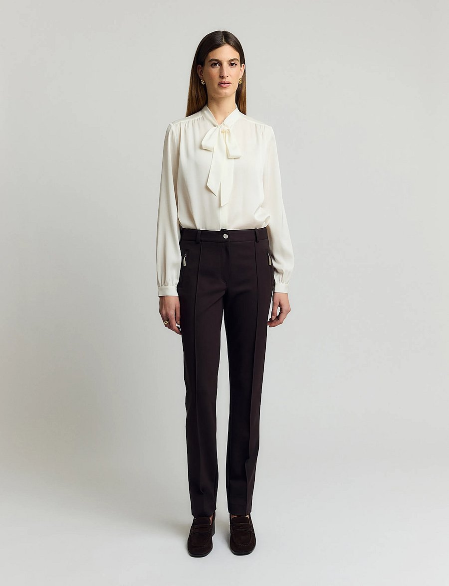 Andiata - Marog trousers - slim fit-byxor - espresso - 0