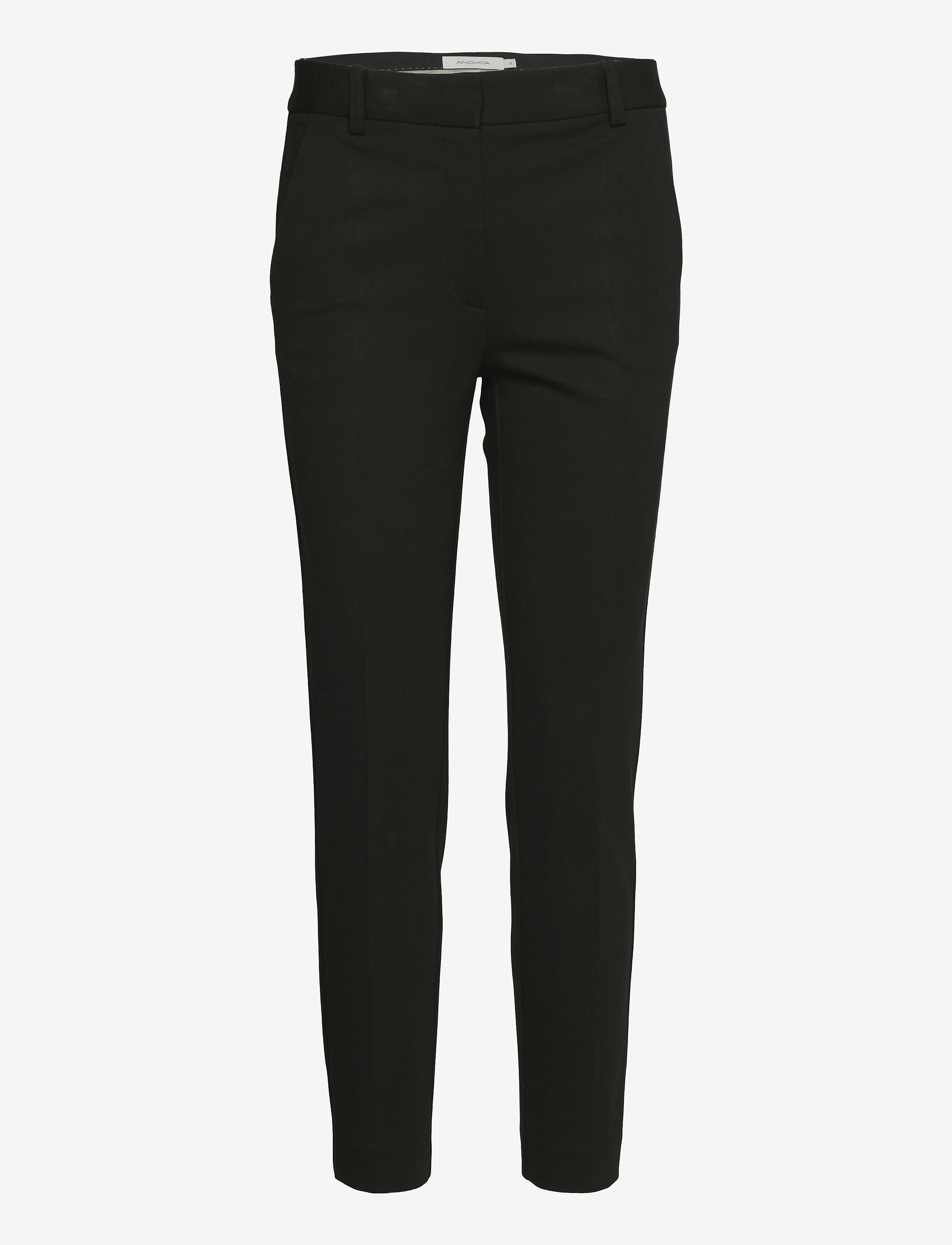 Andiata Jamy Jersey Trousers - Bukser - BLACK / black
