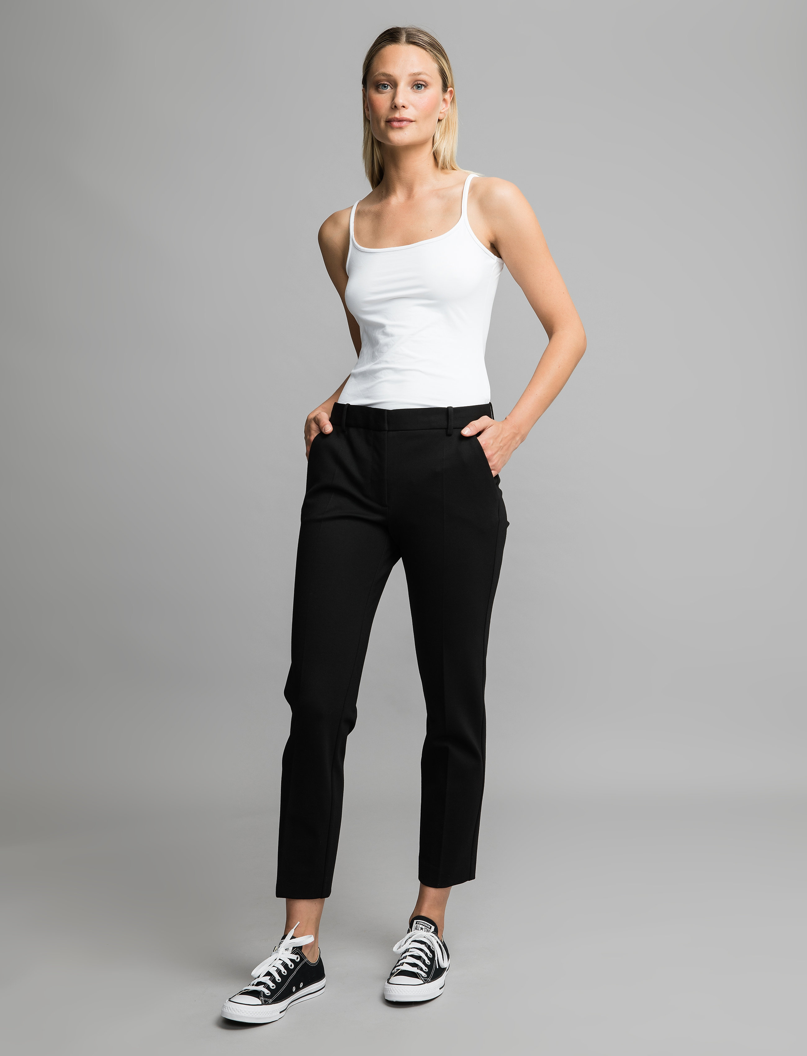 Andiata Jamy Jersey Trousers, 40, Black, Bukser > Slim Fit-Bukser, Dame