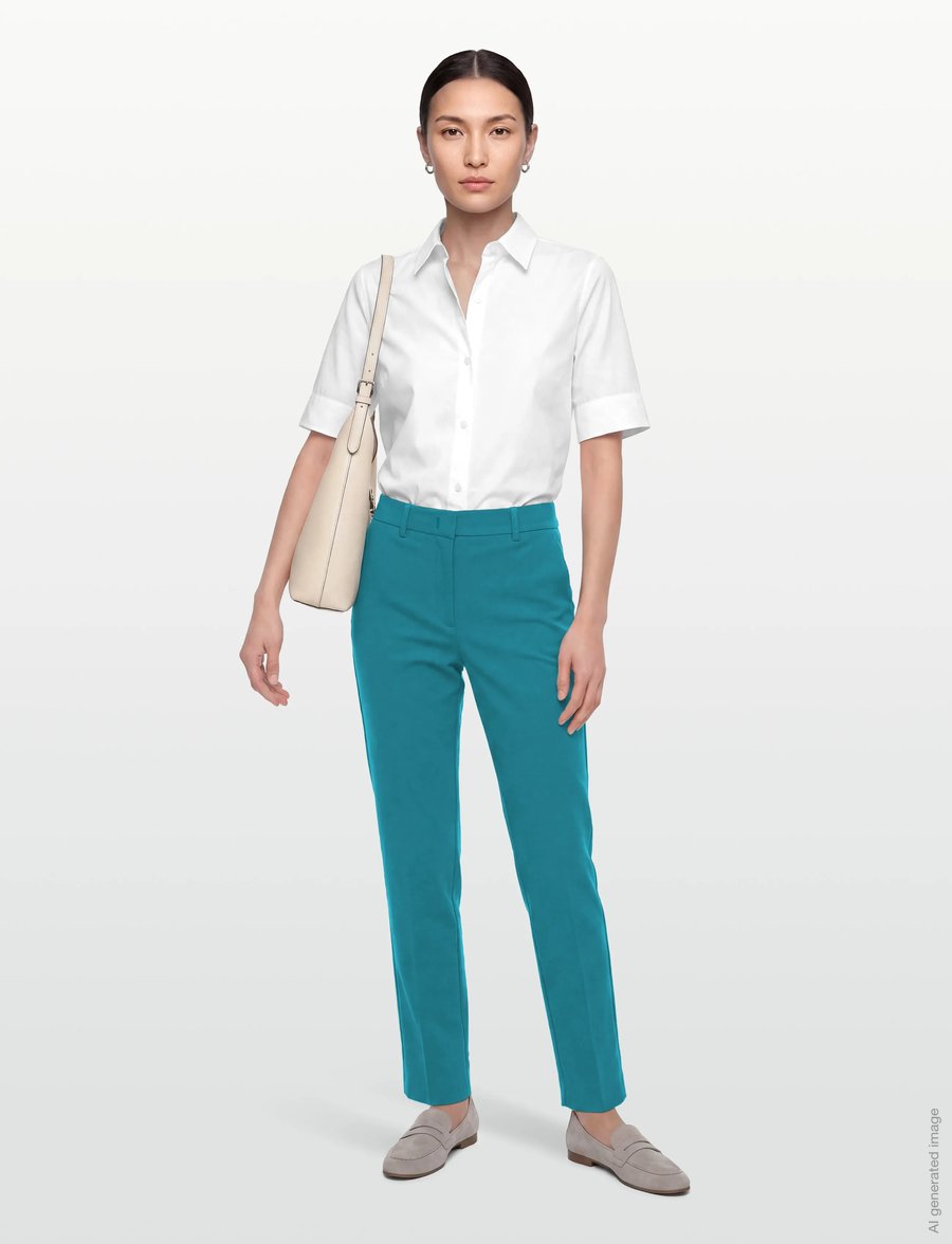 Andiata - Jamy - anzugshosen - teal green - 0