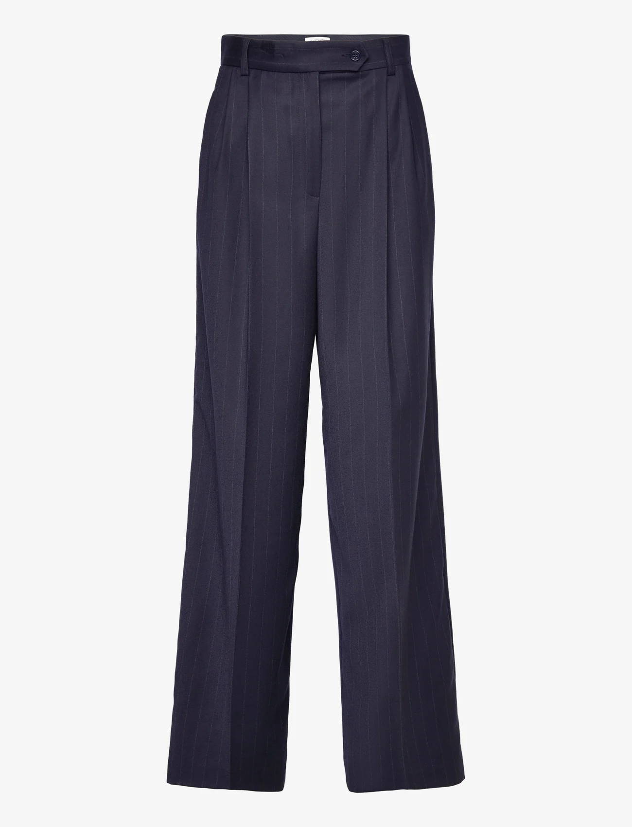 Andiata - Gytta trousers - dalykinio stiliaus kelnės - navy blue pinstripe - 0