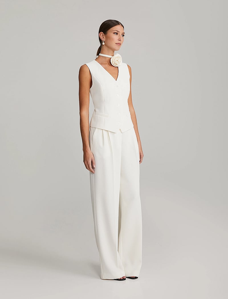 Andiata - Gytta - bukser med brede ben - chalk white - 3