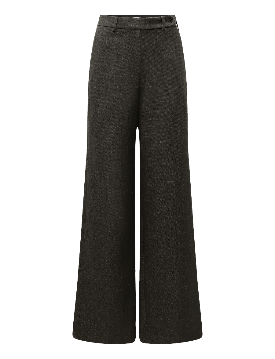 Andiata - Gisella trousers - wide leg trousers - dark olive - 0