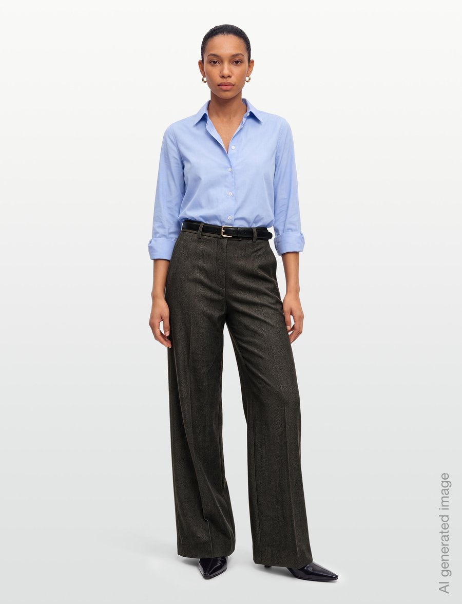 Andiata - Gisella trousers - hosen mit weitem bein - dark olive - 0