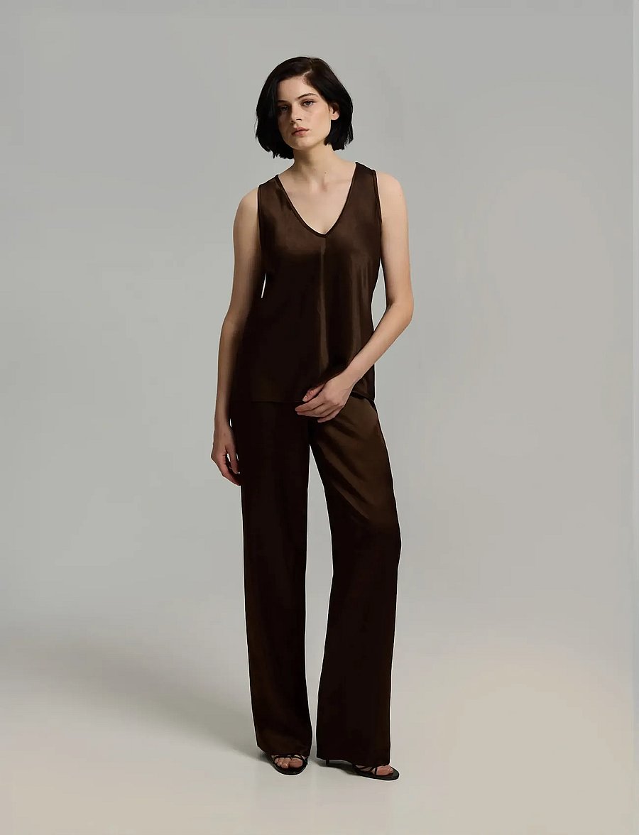 Andiata - Sinea - hosen mit weitem bein - mocha - 0