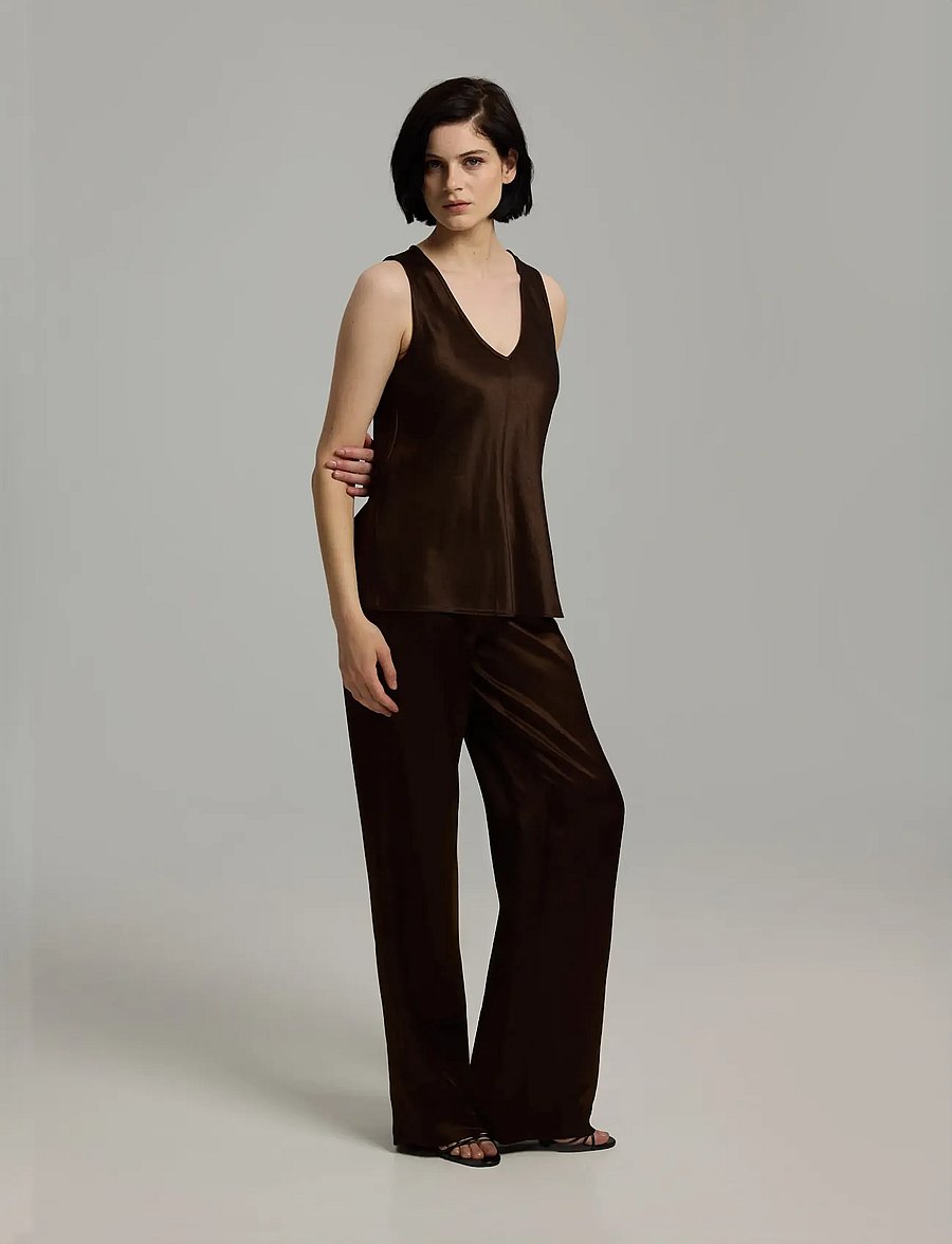 Andiata - Sinea - hosen mit weitem bein - mocha - 3