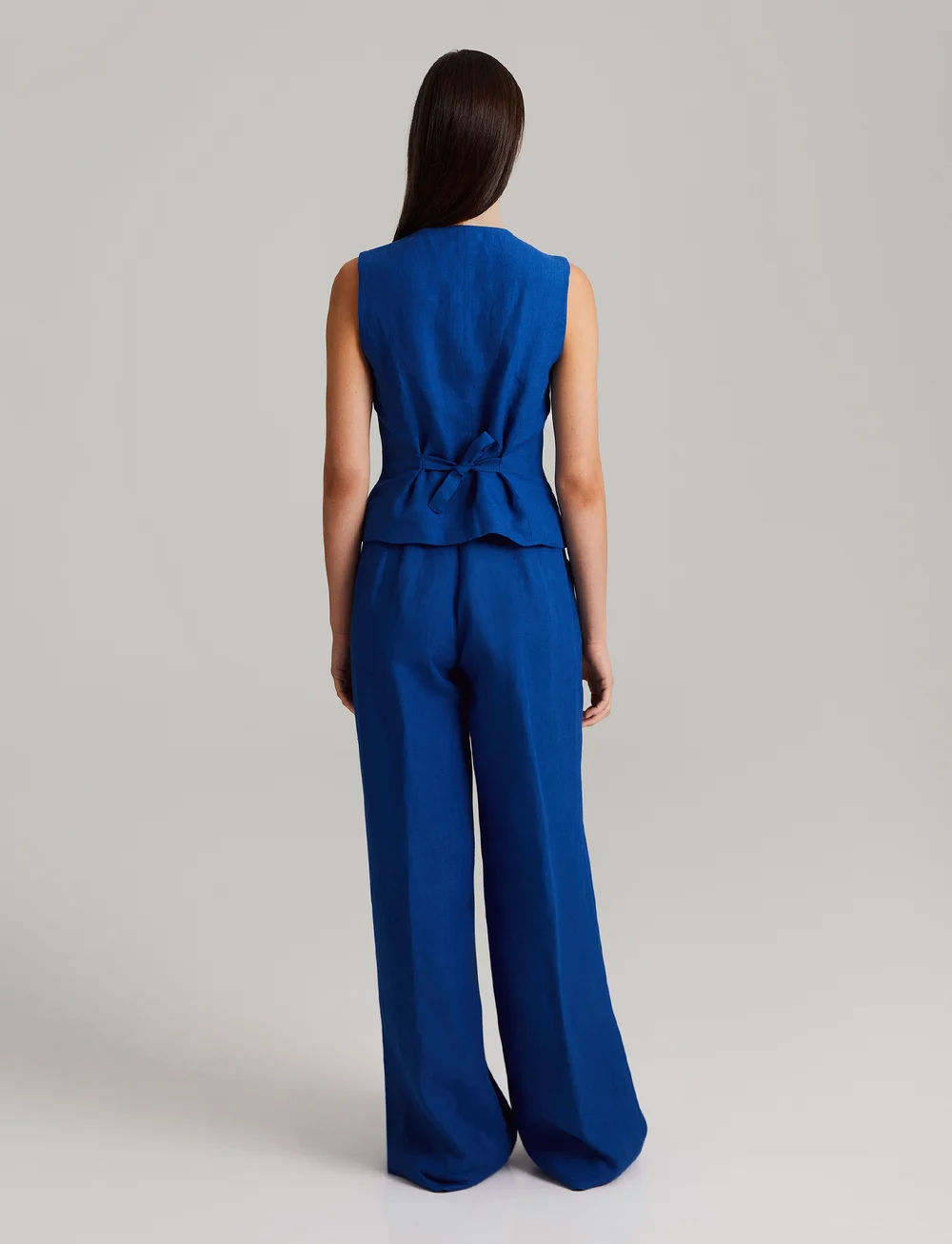 Andiata - Kamille 3 - linen trousers - mediterranean blue - 4