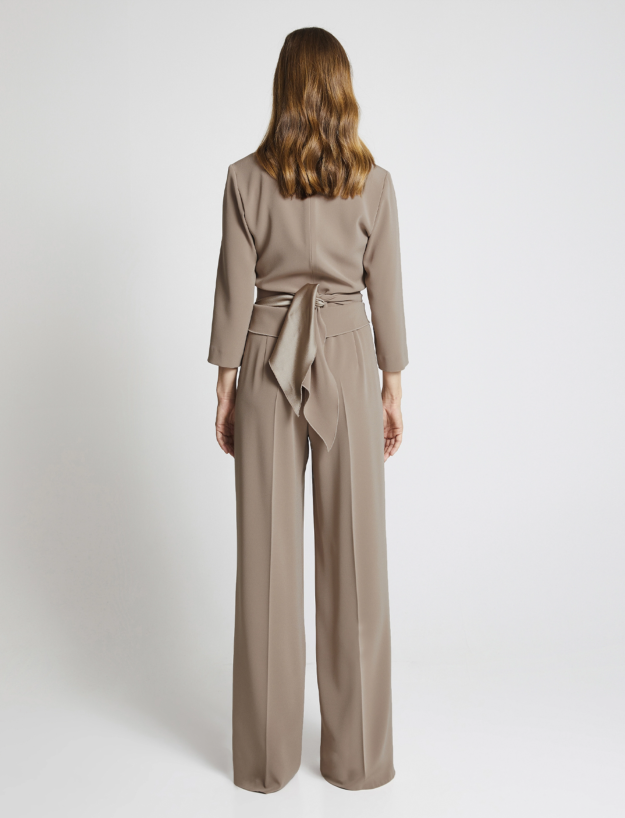 Andiata - KAMILLE 3 TROUSERS - dark taupe - 4