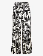 Rochelle Print Trousers - BEIGE STRIPES