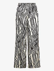 Andiata - Rochelle Print Trousers - festtøj til outletpriser - beige stripes - 0