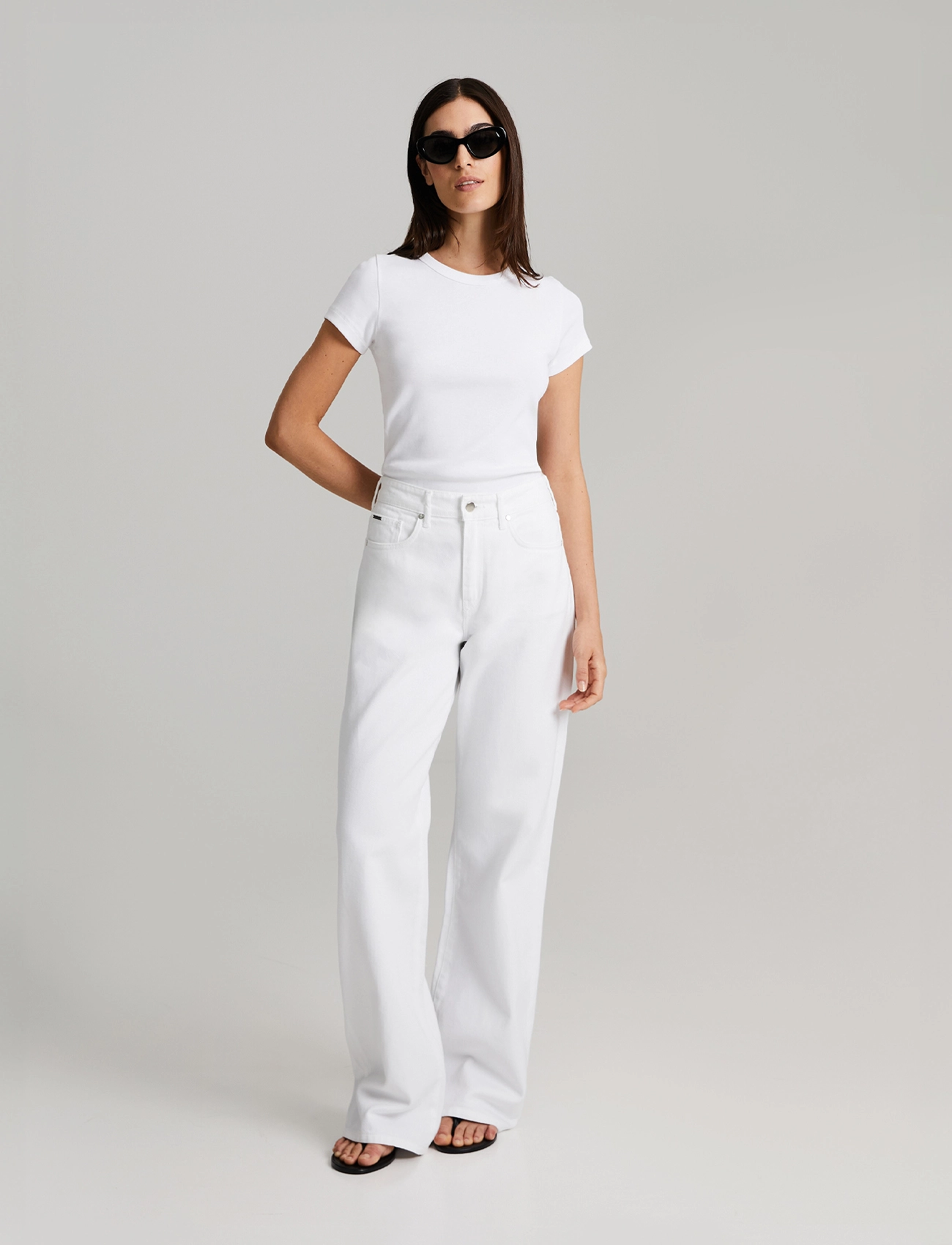Andiata Northie Jeans, 38, Weiß - Wide, Frauen