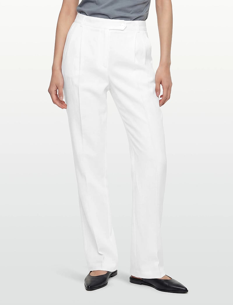 Andiata - Gytel - bukser med brede ben - brilliant white - 3