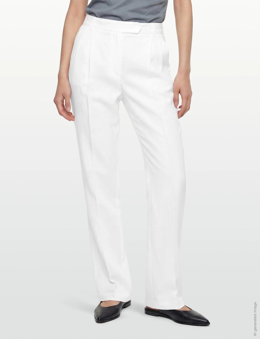 Andiata - Gytel - hosen mit weitem bein - brilliant white - 3