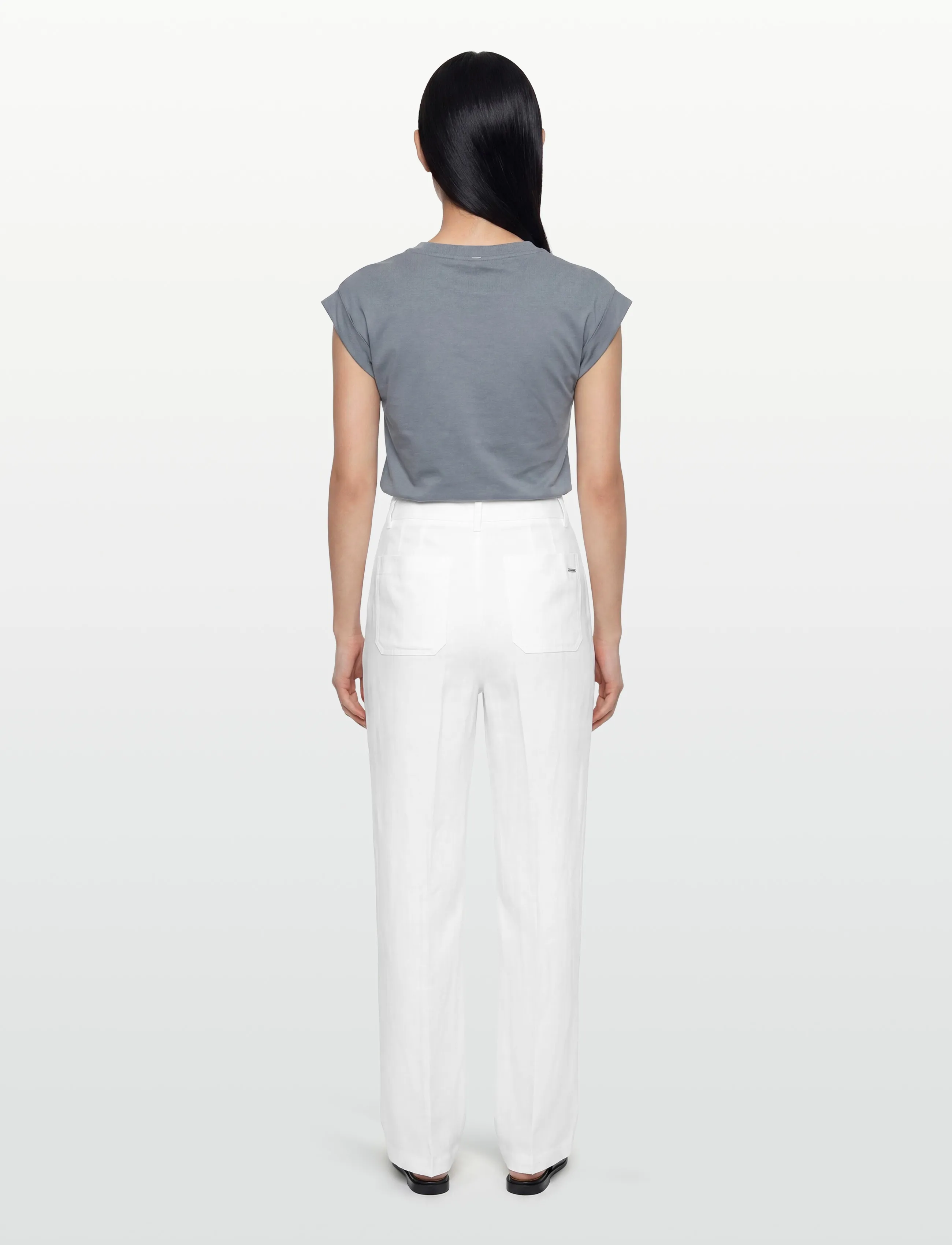 Andiata - Gytel - hosen mit weitem bein - brilliant white - 4