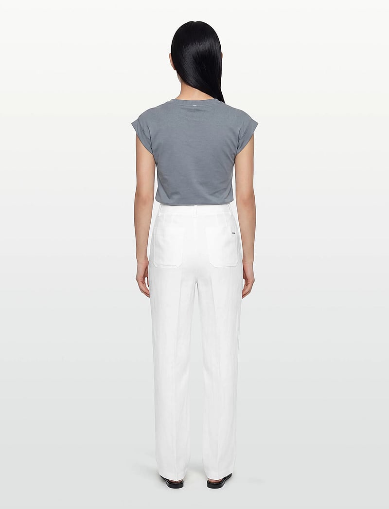 Andiata - Gytel - bukser med brede ben - brilliant white - 4