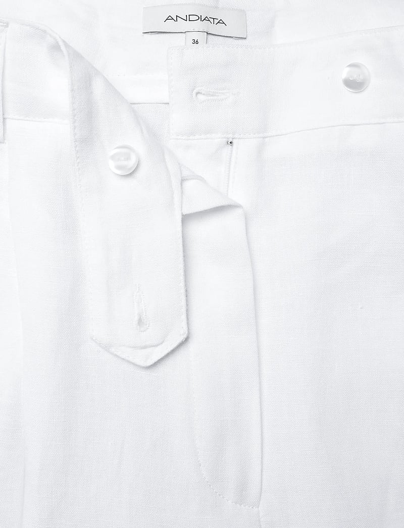 Andiata - Gytel - bukser med brede ben - brilliant white - 3