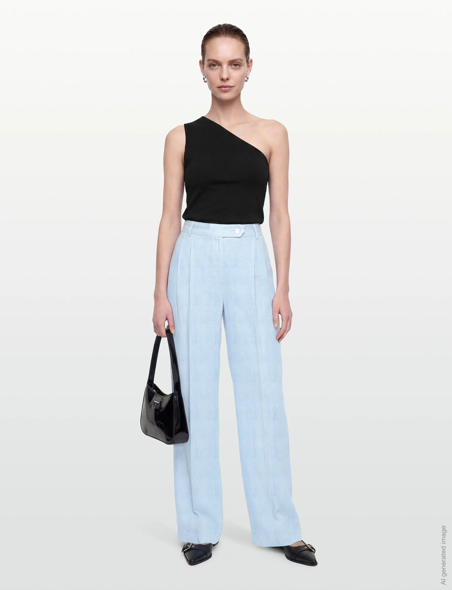 Andiata - Gytel - leinenhosen - sky blue - 0