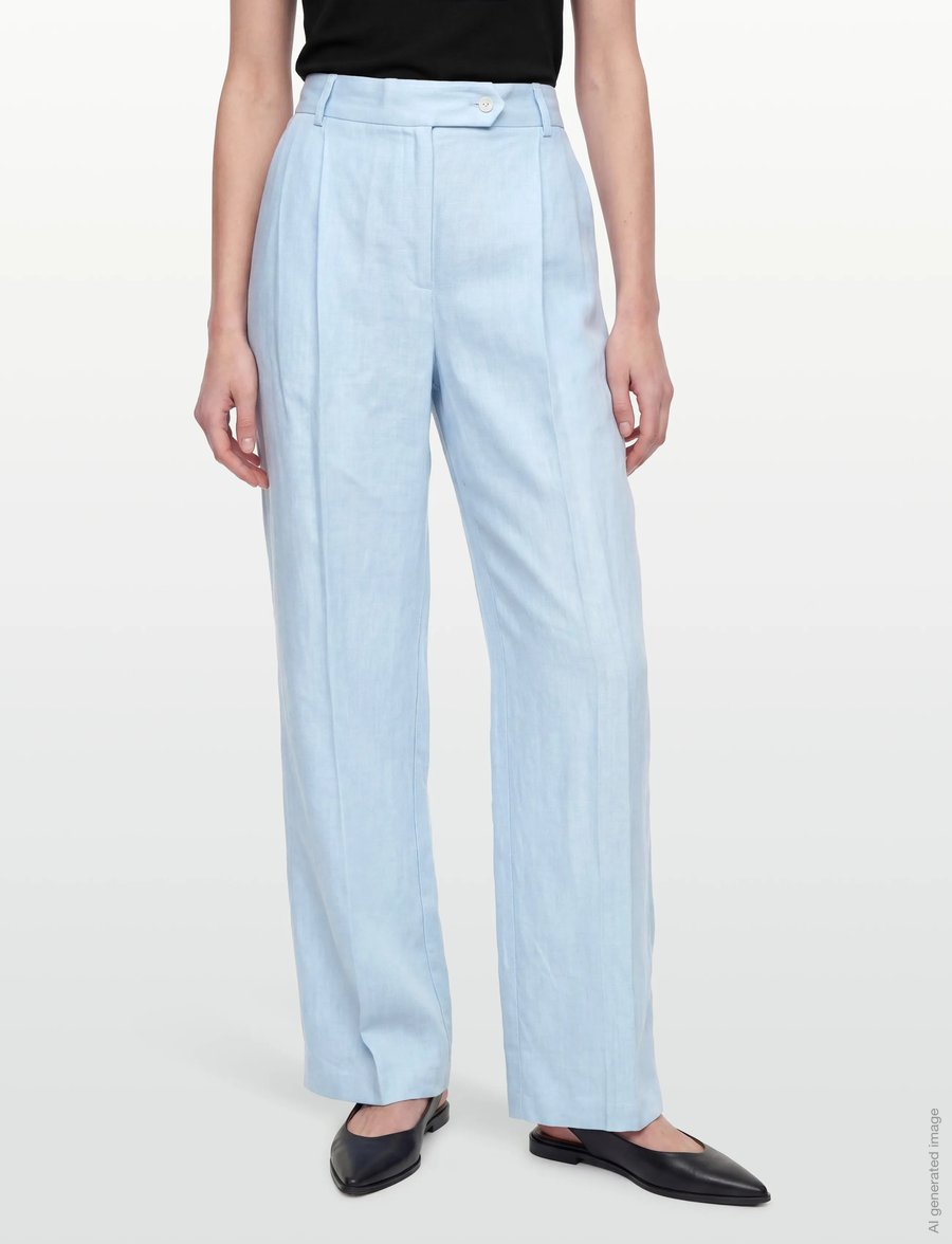 Andiata - Gytel - leinenhosen - sky blue - 3