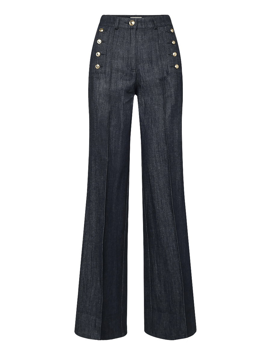 Andiata - Viven trousers - brede jeans - denim blue - 1