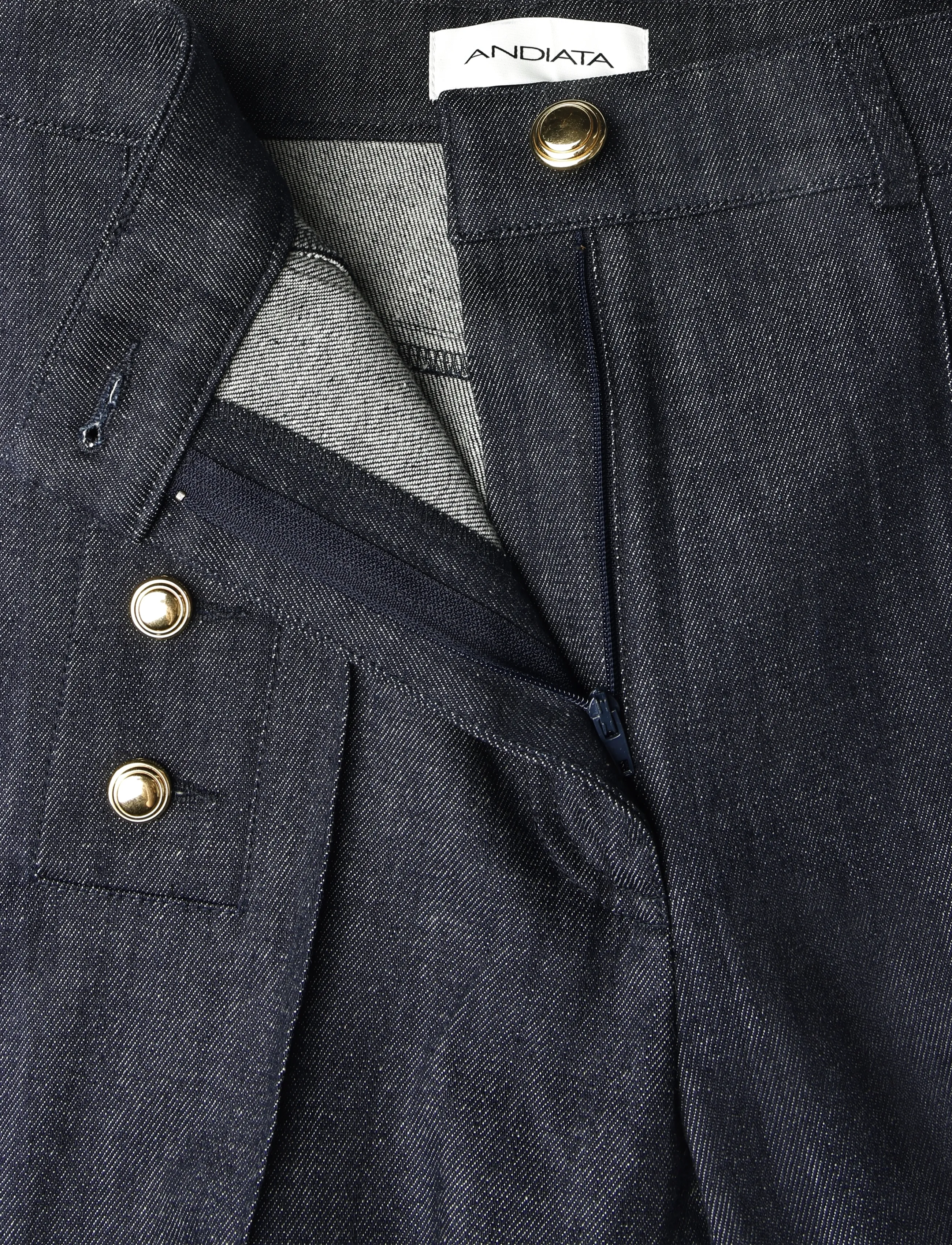 Andiata - Viven trousers - brede jeans - denim blue - 4
