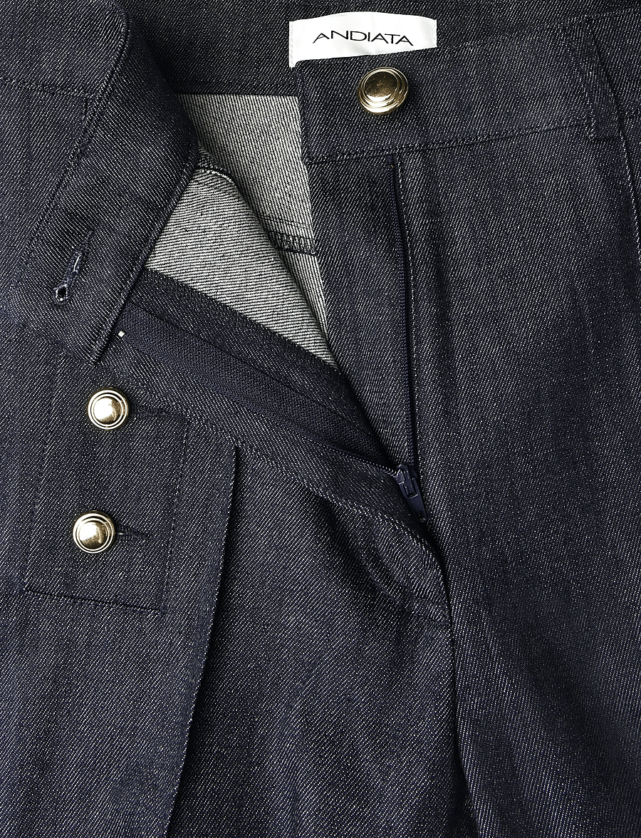 Andiata - Viven trousers - brede jeans - denim blue - 4