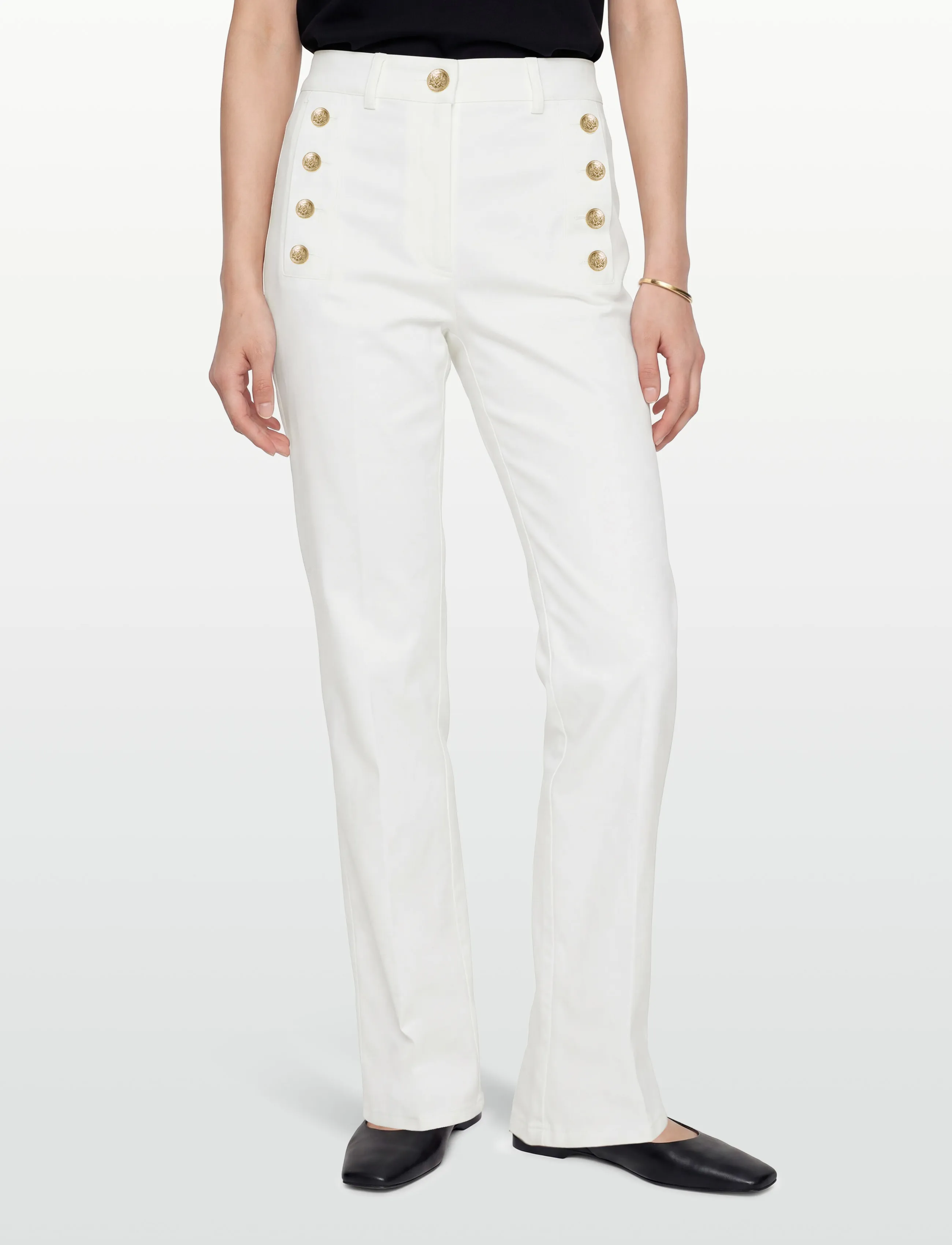 Andiata - Viven - hose mit geradem bein - brilliant white - 3