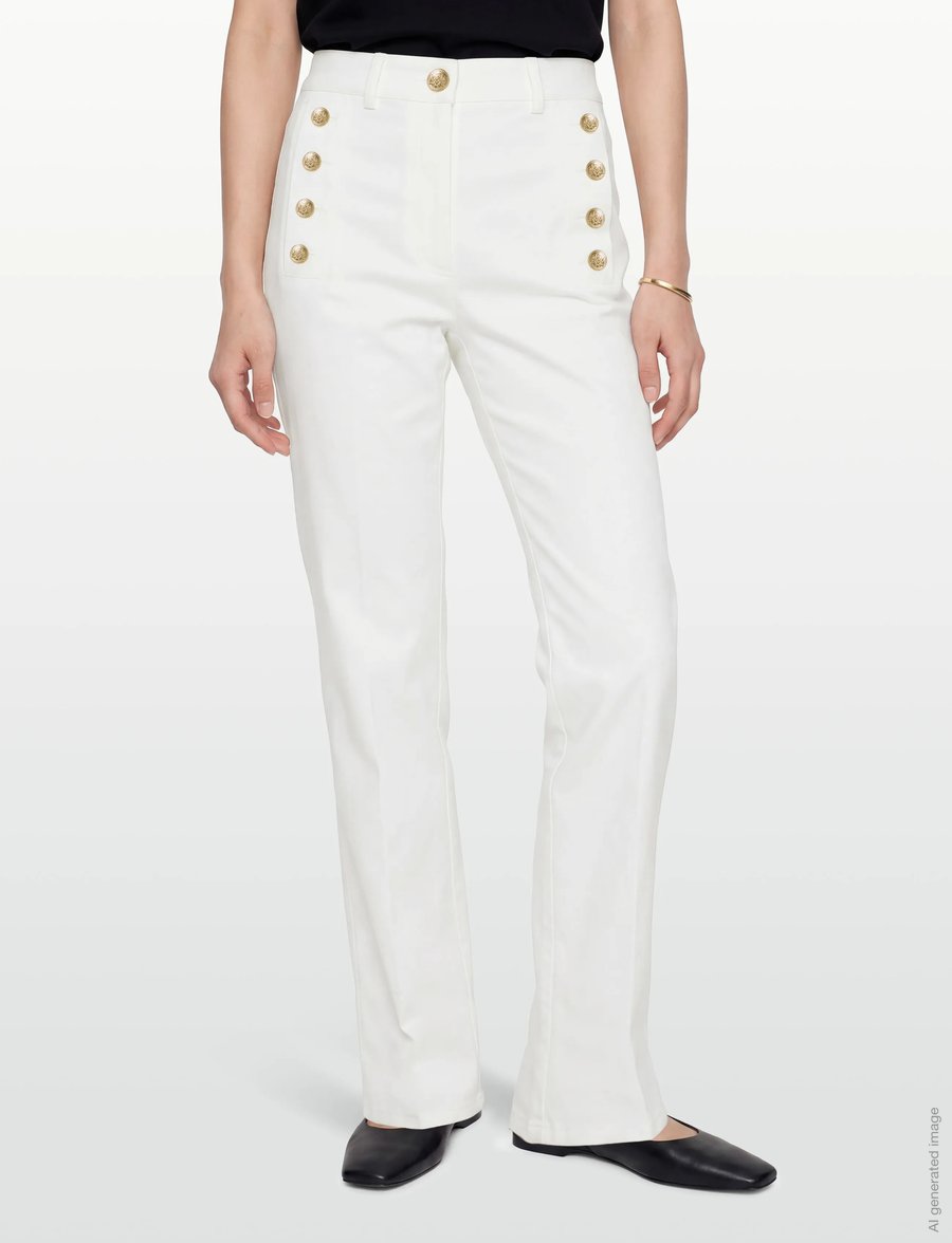 Andiata - Viven - hose mit geradem bein - brilliant white - 3