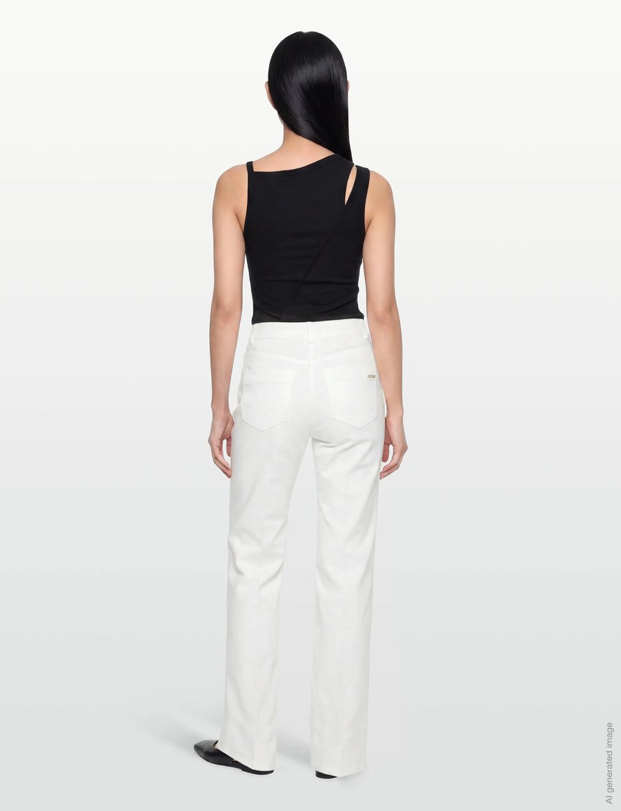 Andiata - Viven - hose mit geradem bein - brilliant white - 4
