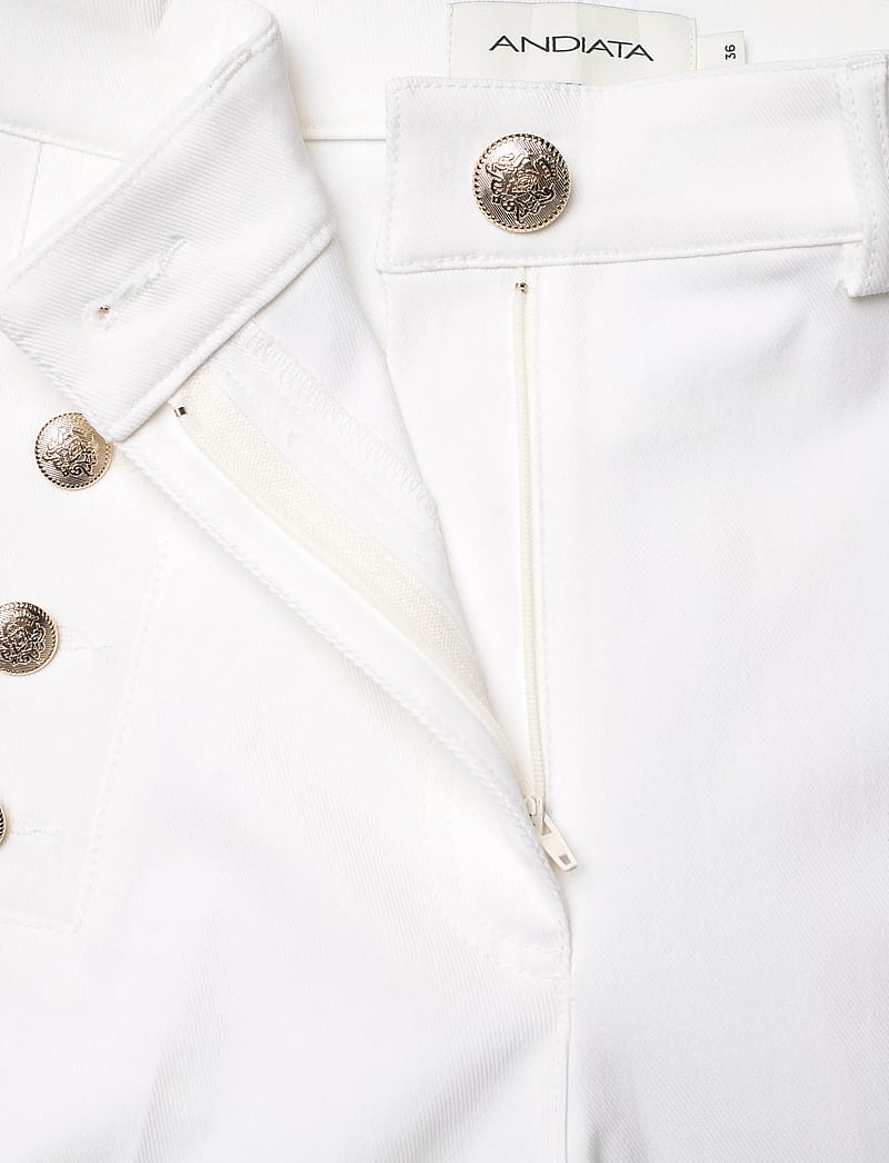 Andiata - Viven - straight leg hosen - brilliant white - 3