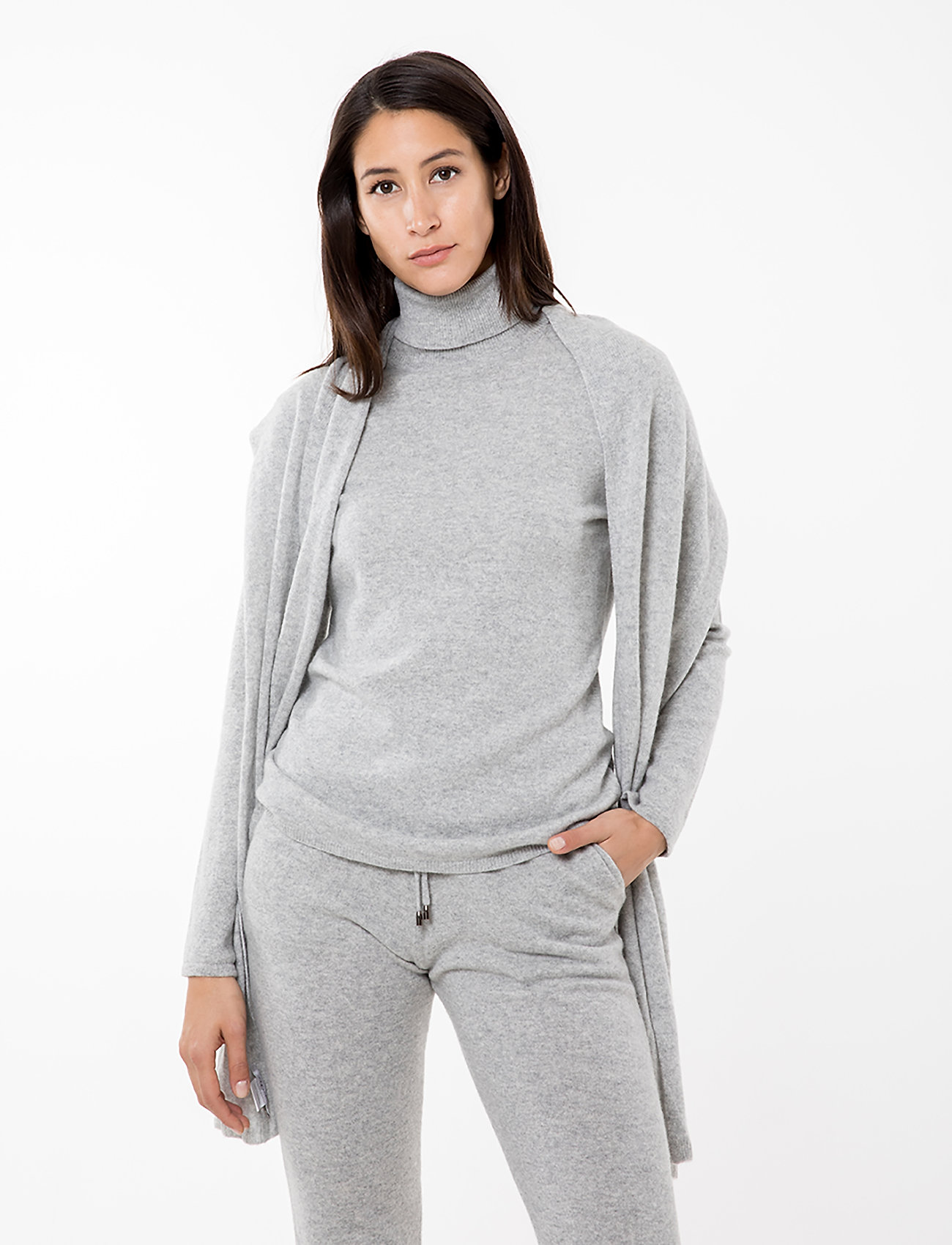 Andiata - POLANA CASHMERE POLO KNIT - light grey - 5