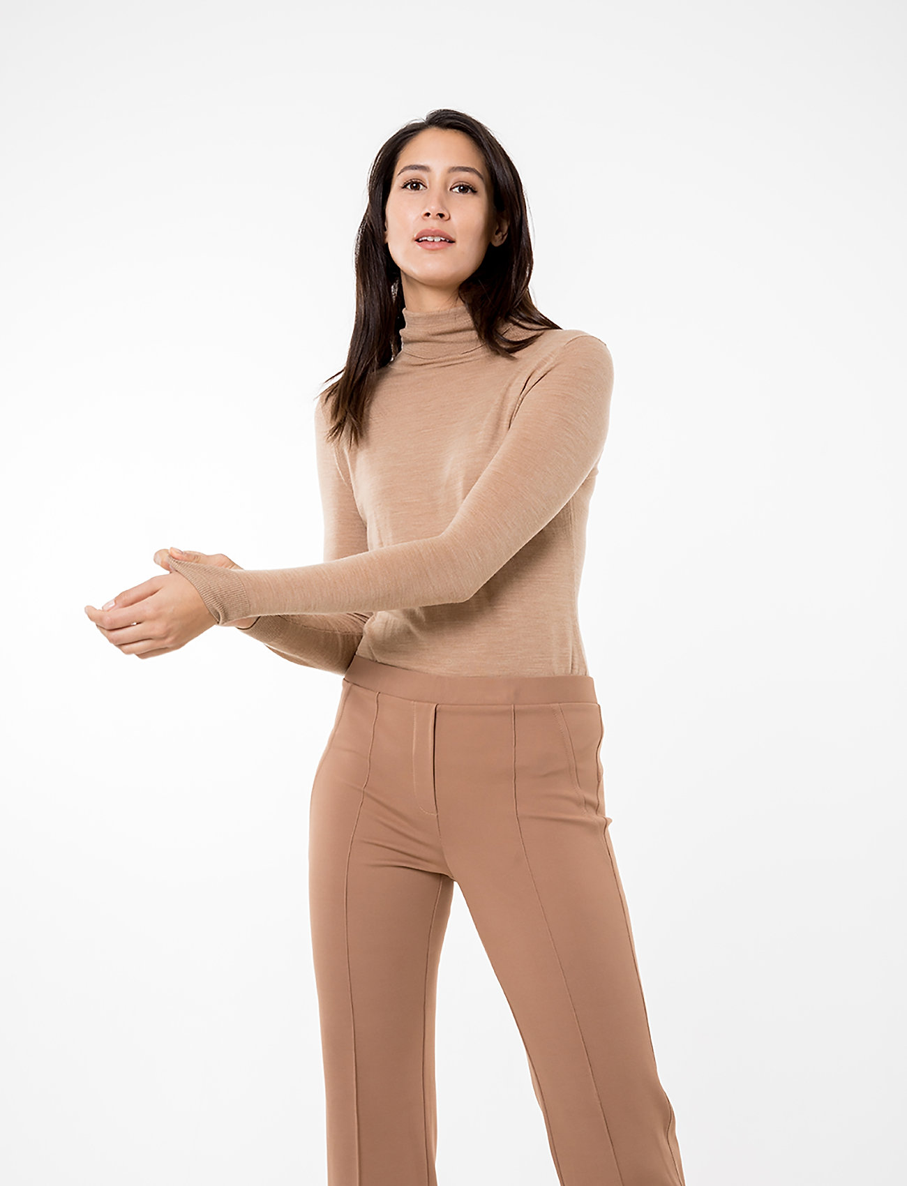 Andiata - Dolora merino polo knit - camel - 3