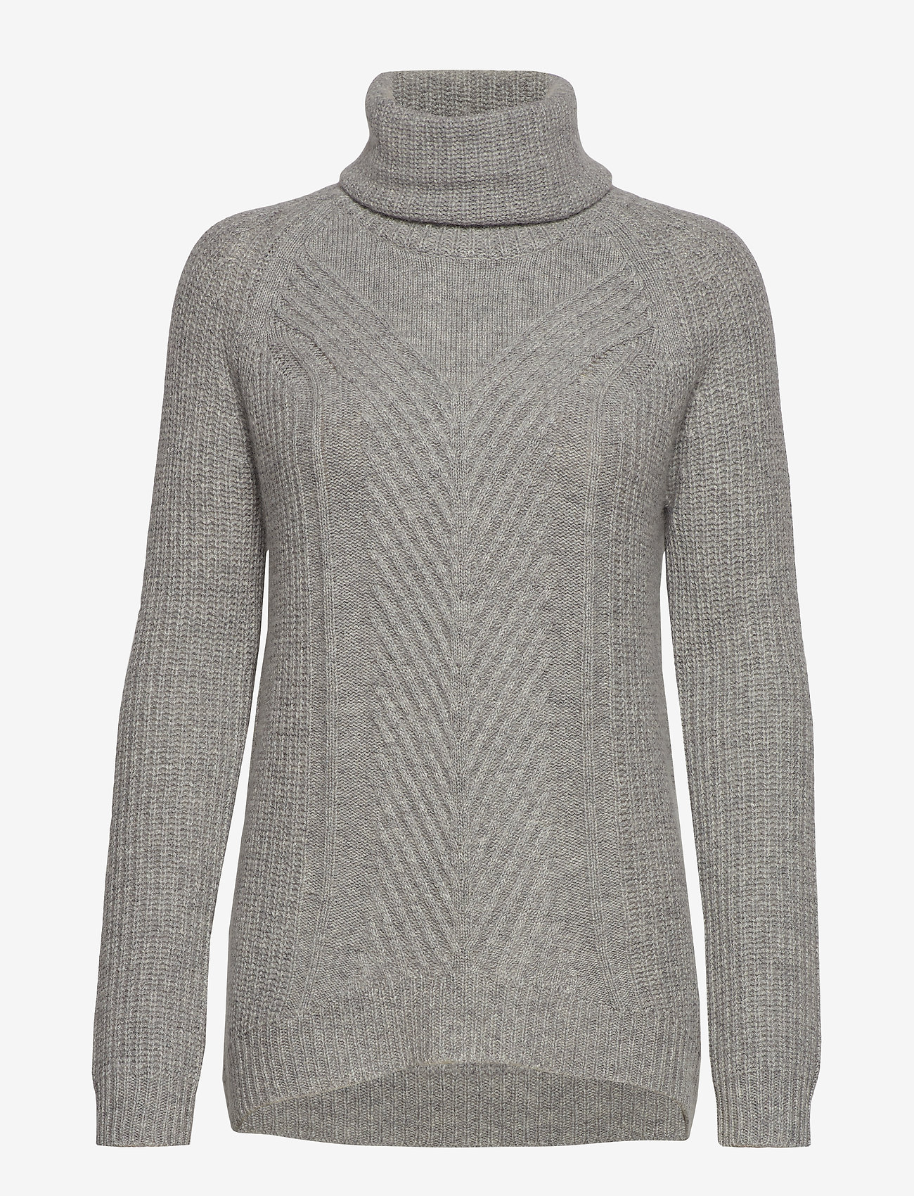 Andiata - HOLLIE HIGH NECK CHUNKY KNIT - light grey - 0
