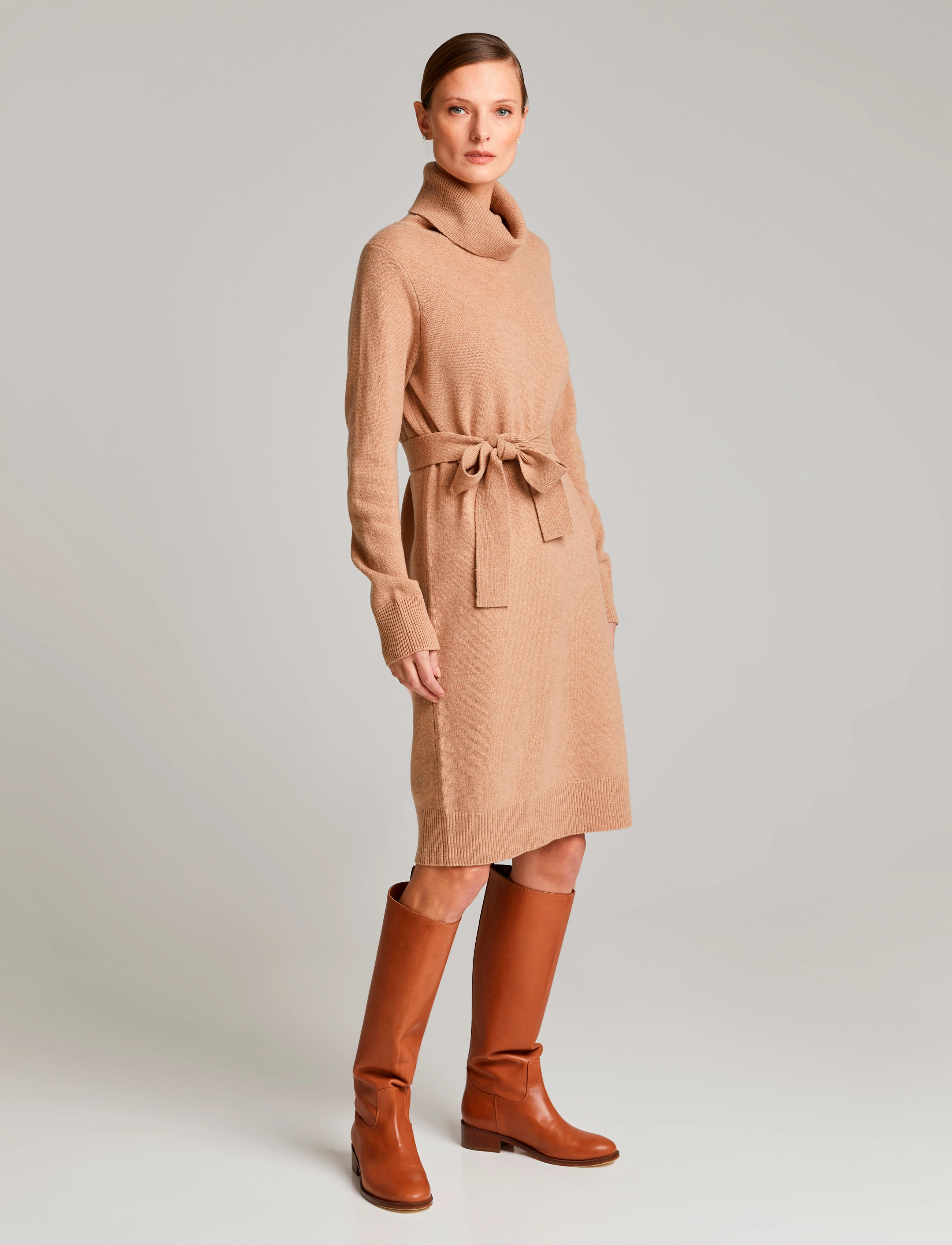 Andiata - Aislayne Merino Knit Dress - tan beige - 4