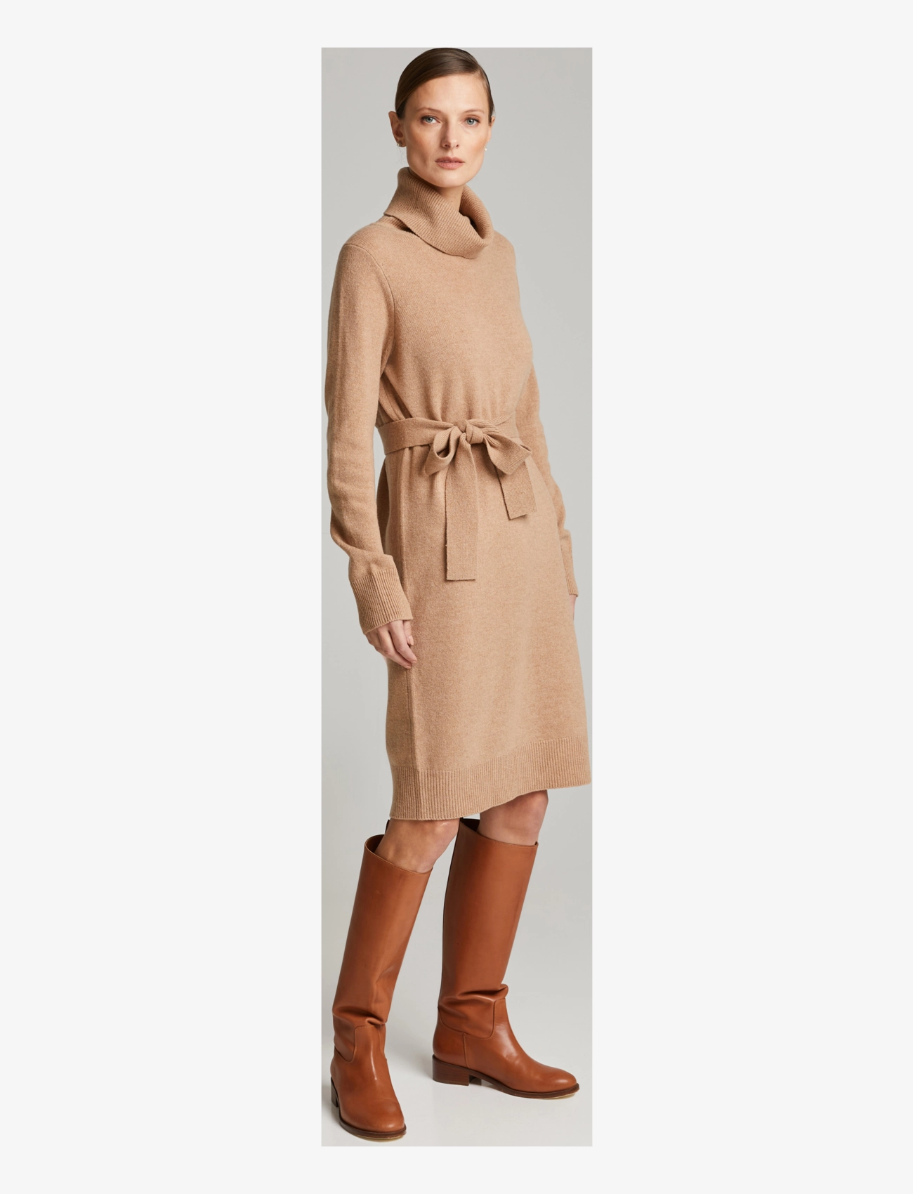 Andiata - Aislayne Merino Knit Dress - tan beige - 3