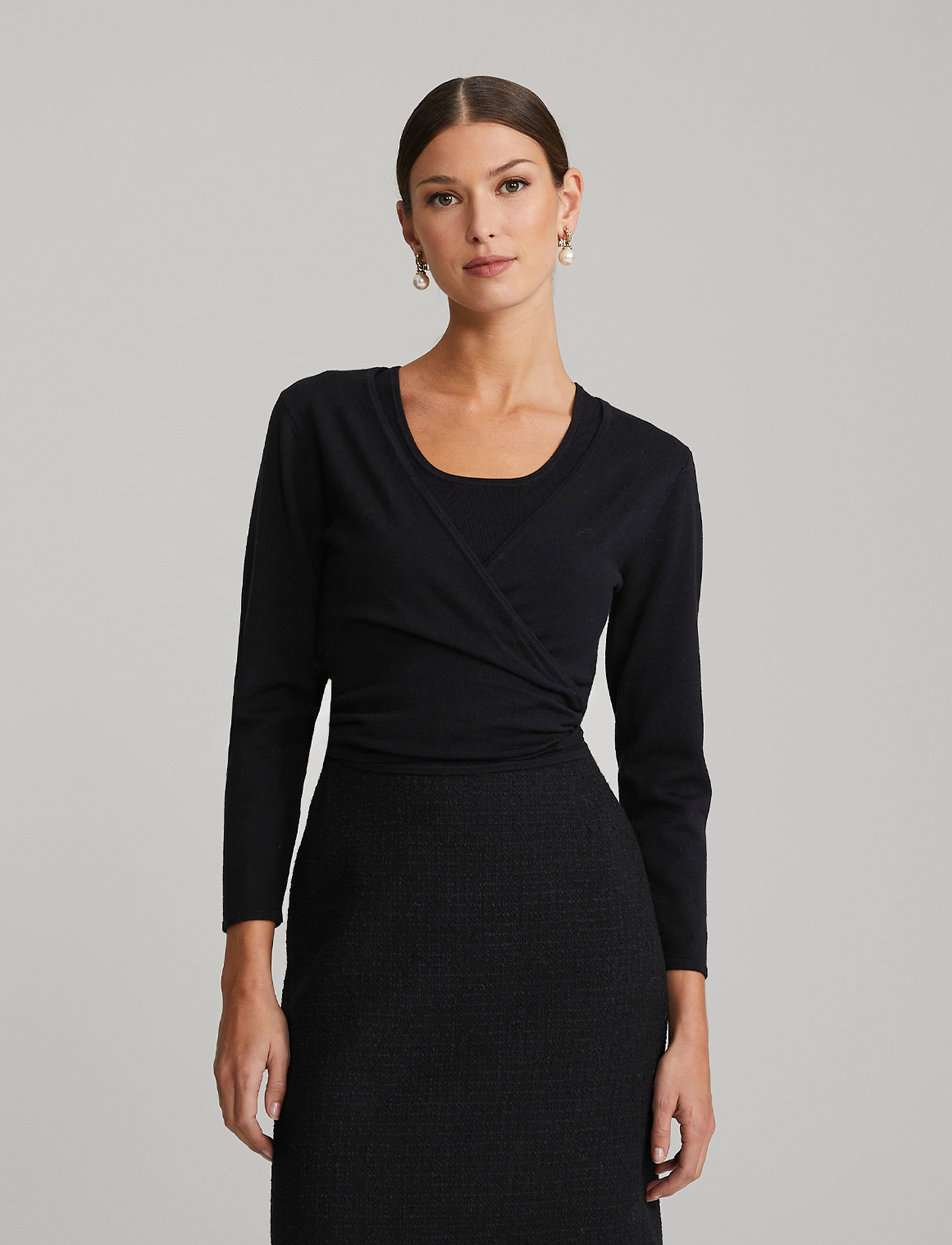 Andiata Jella, XS, Black, T-Shirts & Toppe > Langærmede, Dame
