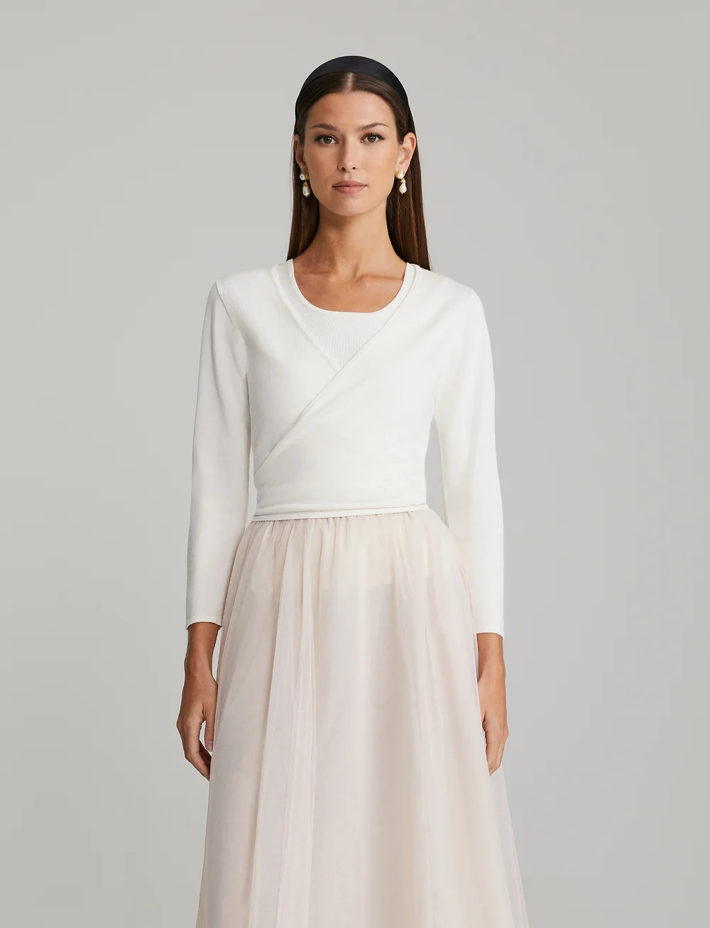 Andiata - Jella - langærmede toppe - chalk white - 0