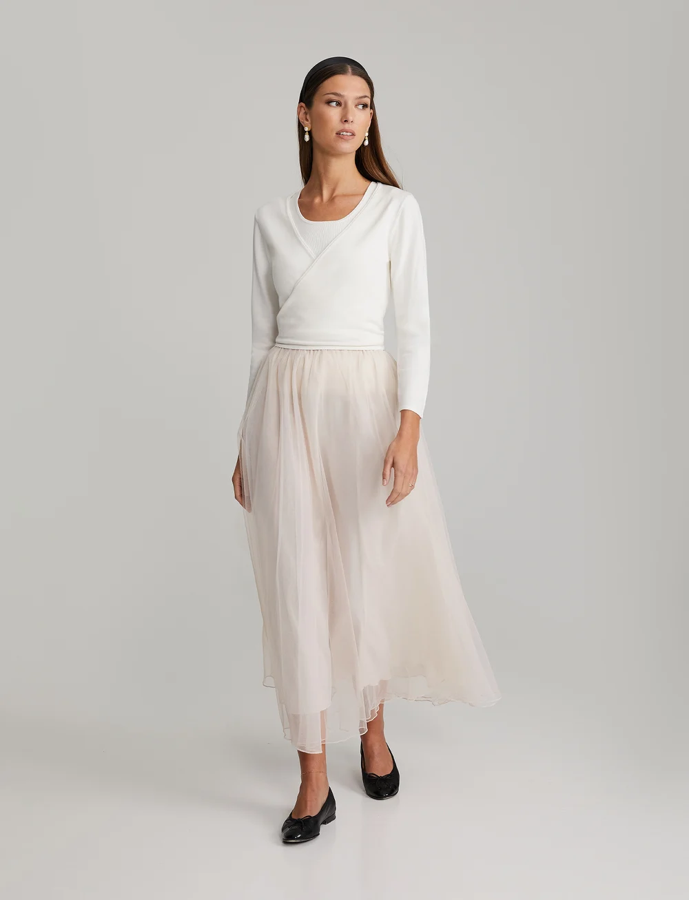 Andiata - Jella - langærmede toppe - chalk white - 3